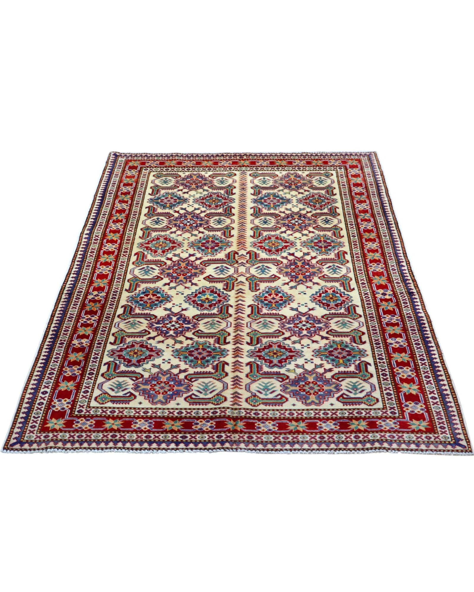 Hand-Knotted Wool Oriental Rug, 165 × 122 cm