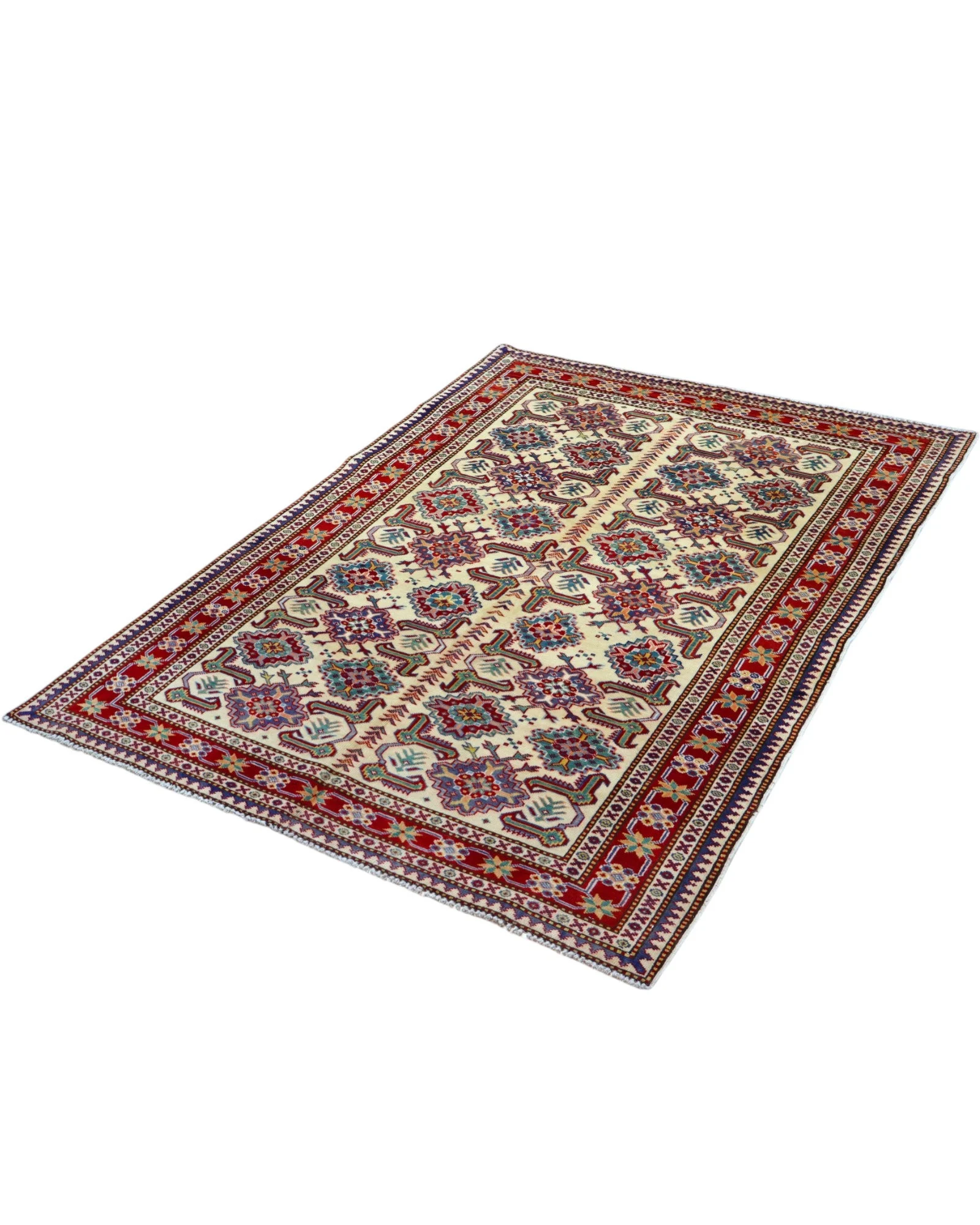 Hand-Knotted Wool Oriental Rug, 165 × 122 cm