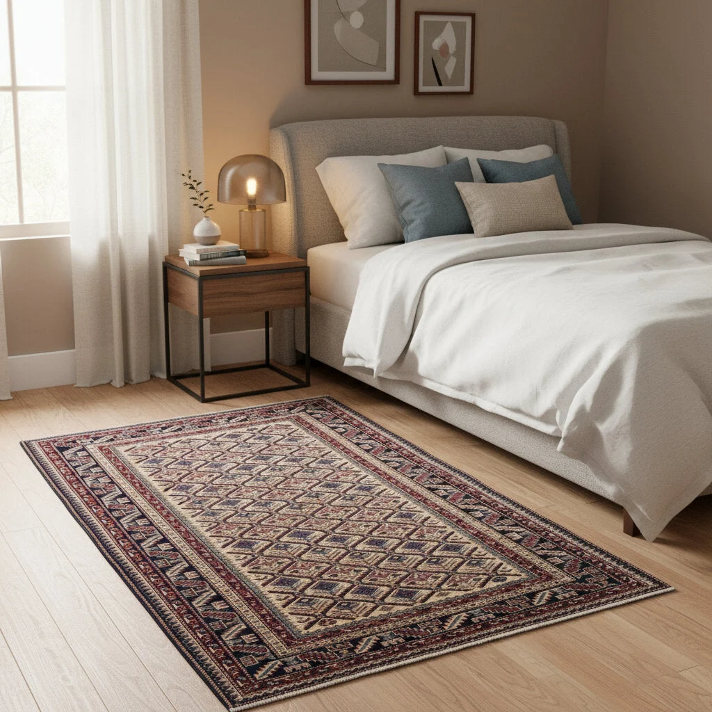 Hand-Knotted Wool Oriental Rug, 167 × 122 cm