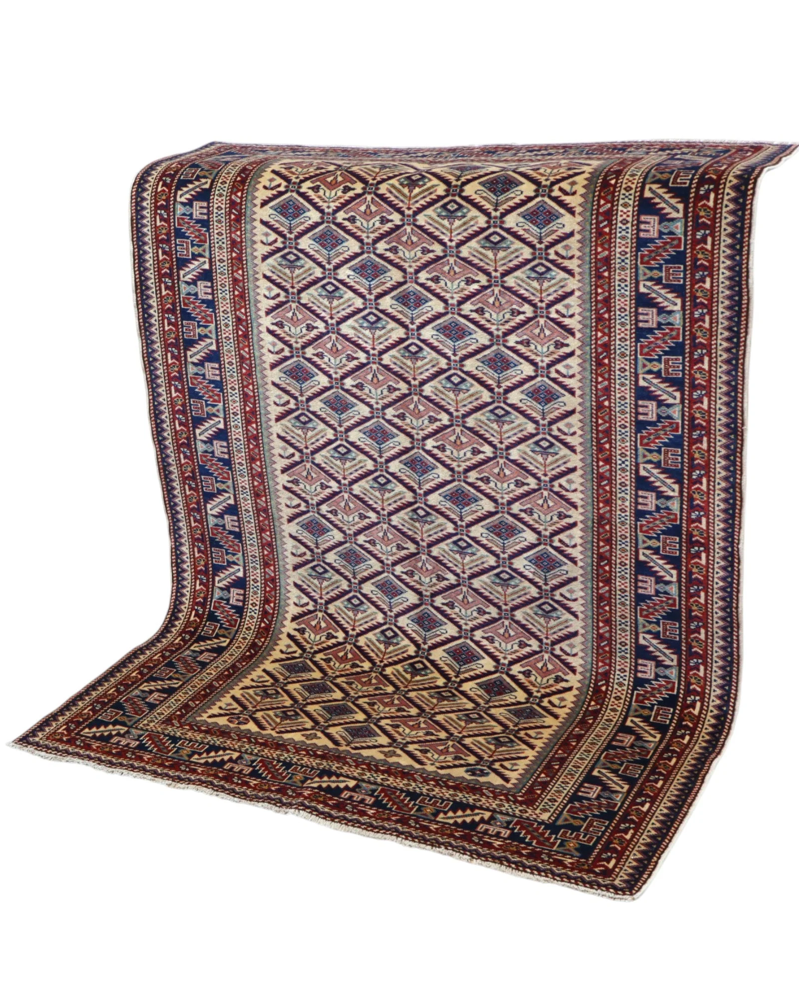 Hand-Knotted Wool Oriental Rug, 167 × 122 cm
