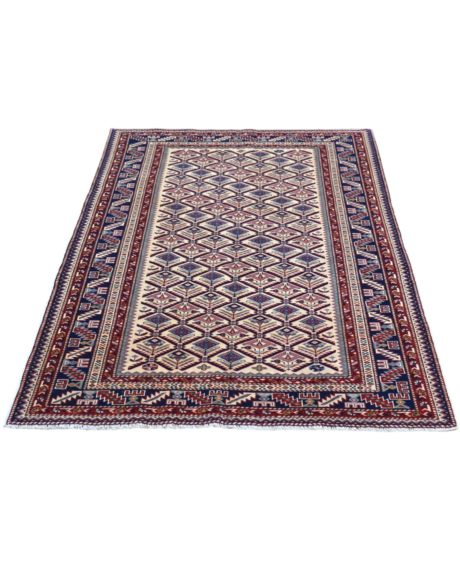 Hand-Knotted Wool Oriental Rug, 167 × 122 cm