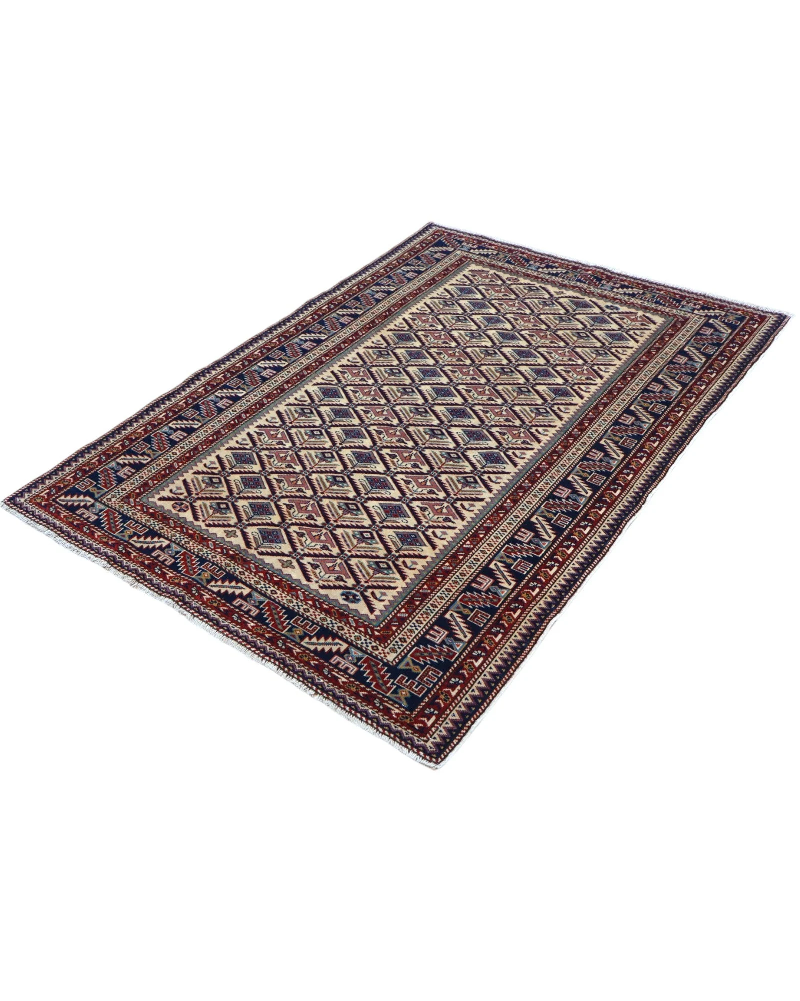 Hand-Knotted Wool Oriental Rug, 167 × 122 cm