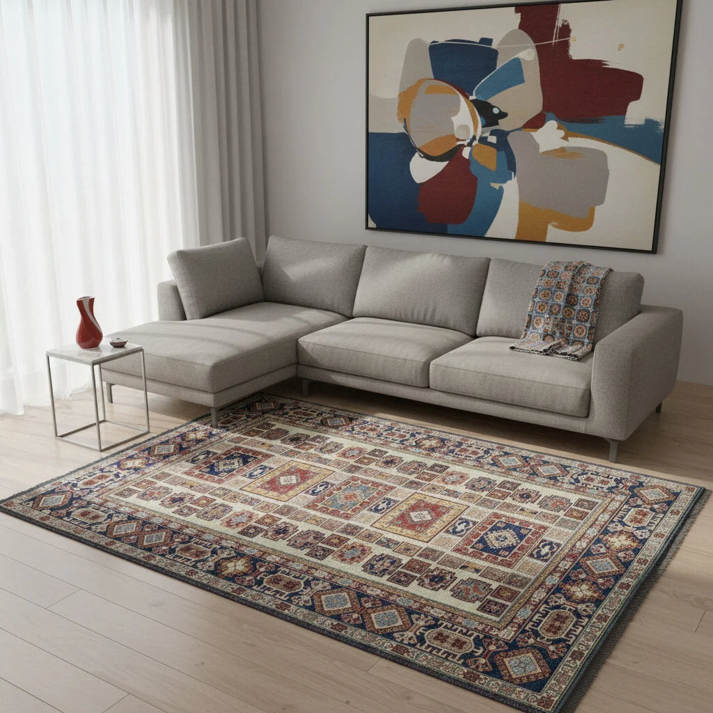 Kazak Oriental Rug — hand-knotted, 285 × 222 cm, Wool
