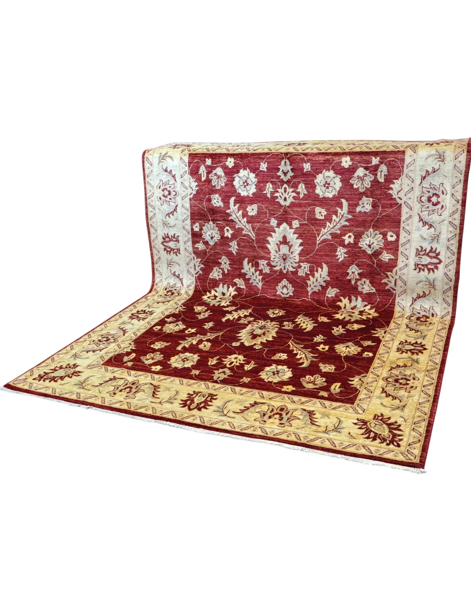 Ziegler Afghan Rug 263 × 198 cm, Wool, hand-knotted
