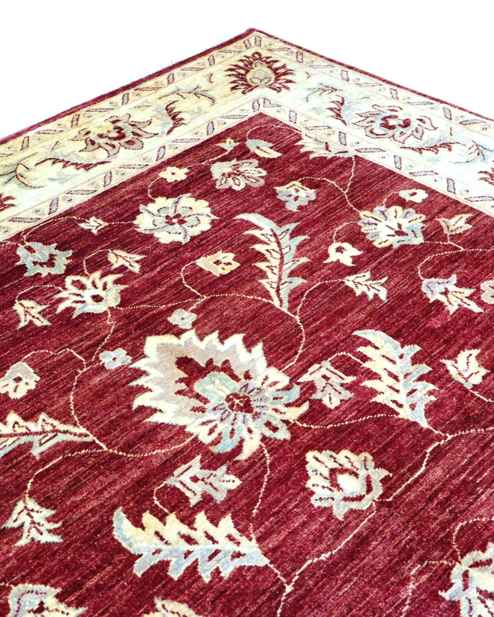 Ziegler Afghan Rug 263 × 198 cm, Wool, hand-knotted