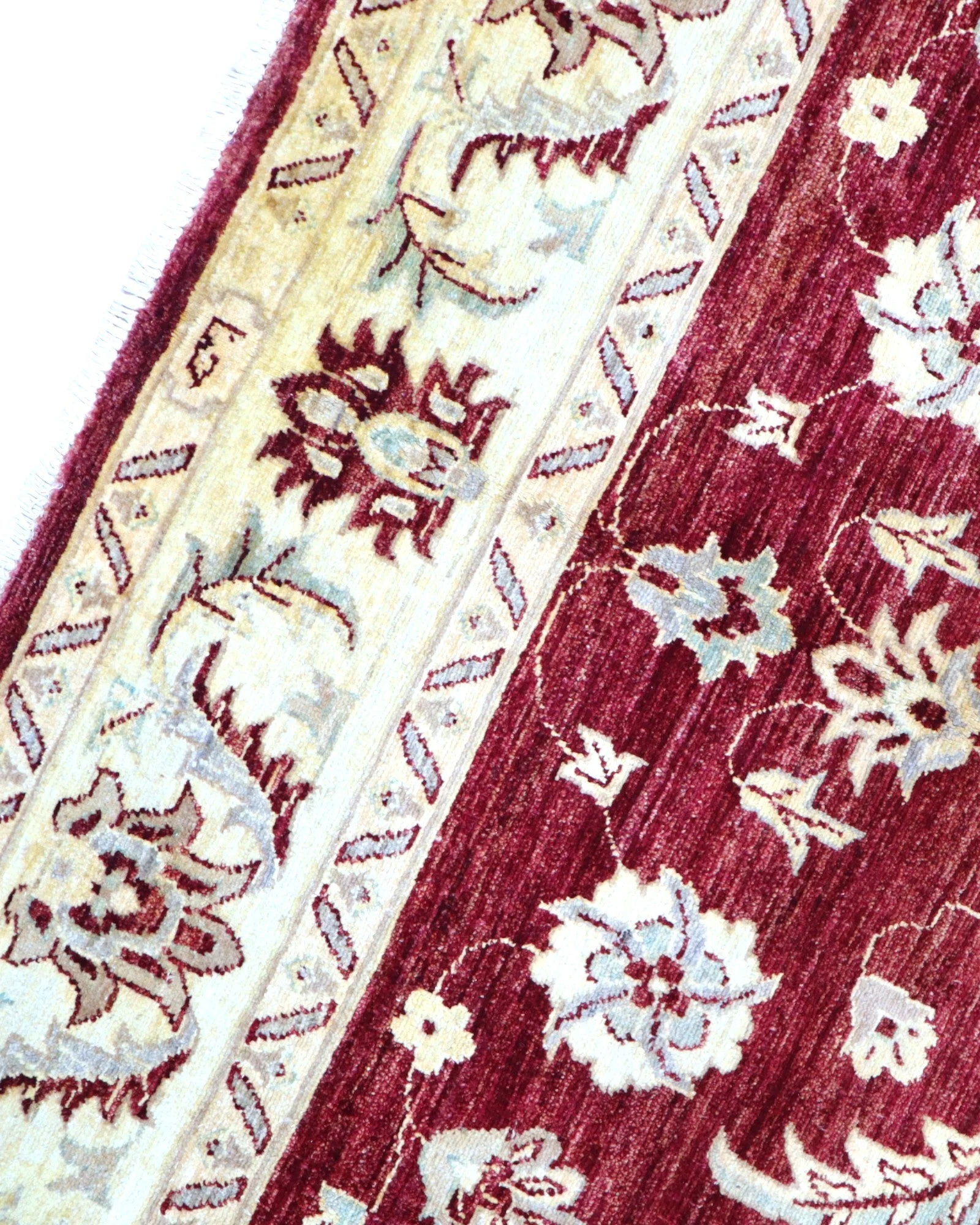 Ziegler Afghan Rug 263 × 198 cm, Wool, hand-knotted