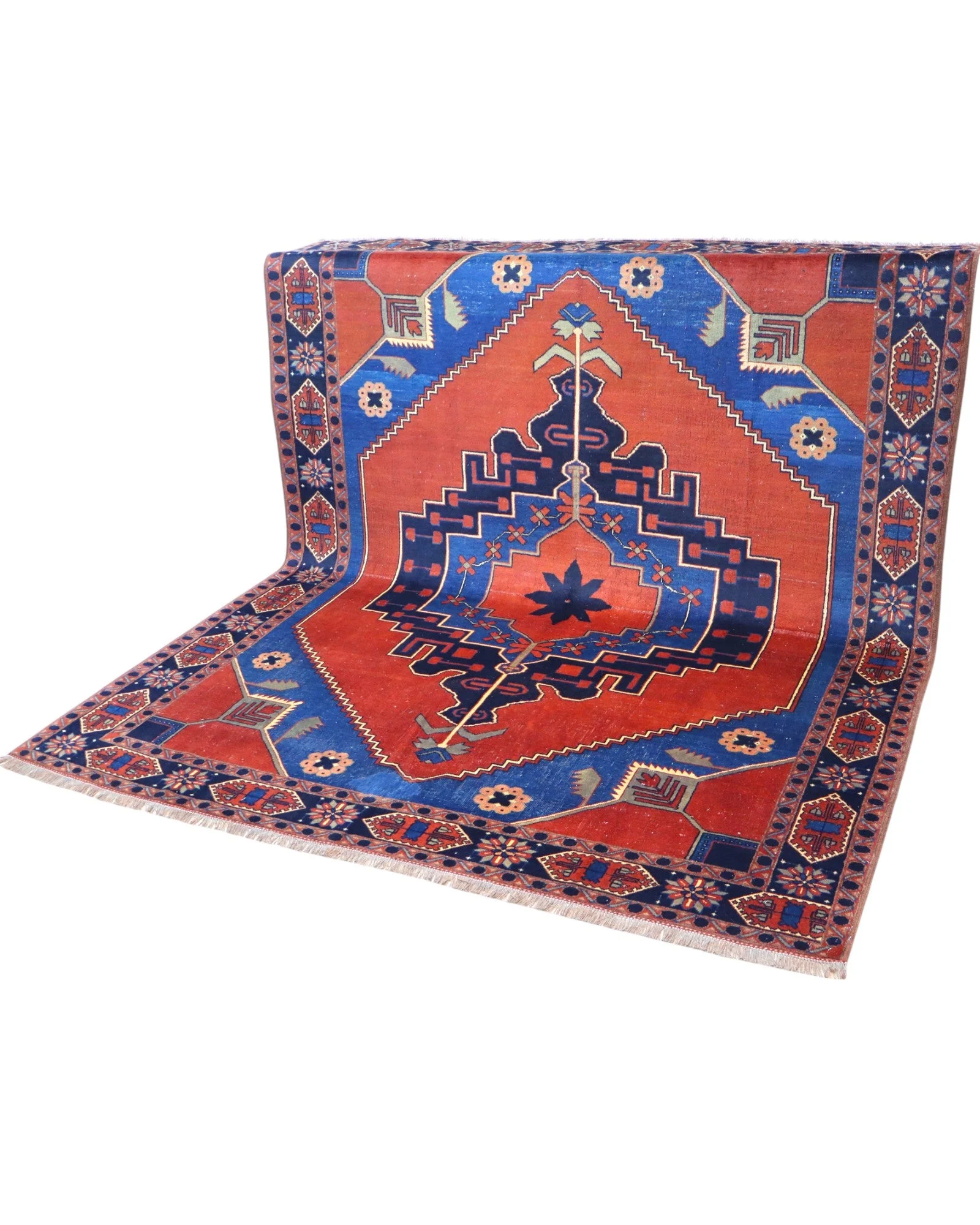 Hand-Knotted Wool Oriental Rug, 238 × 196 cm