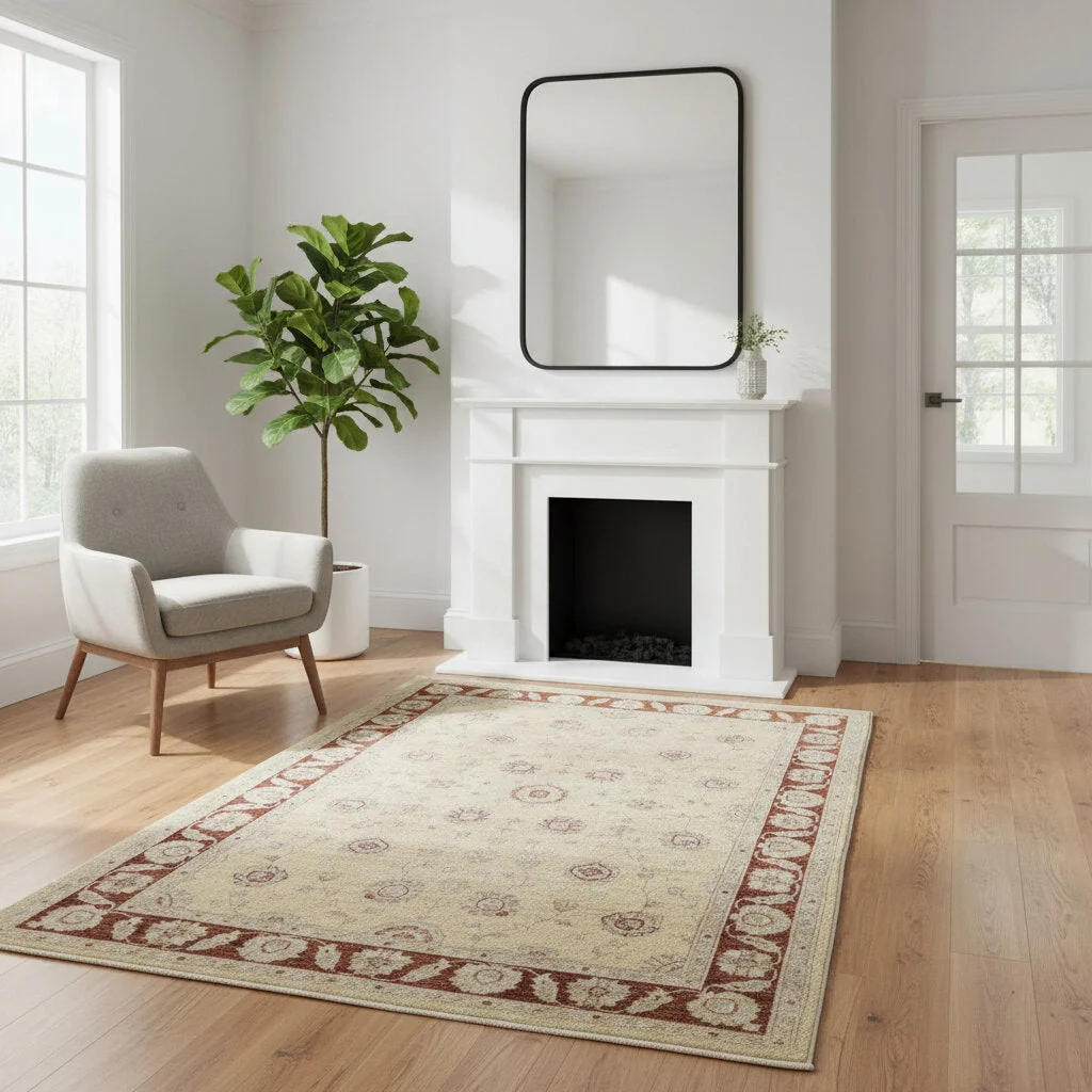 Ziegler Afghan Rug 233 × 172 cm, Wool, hand-knotted