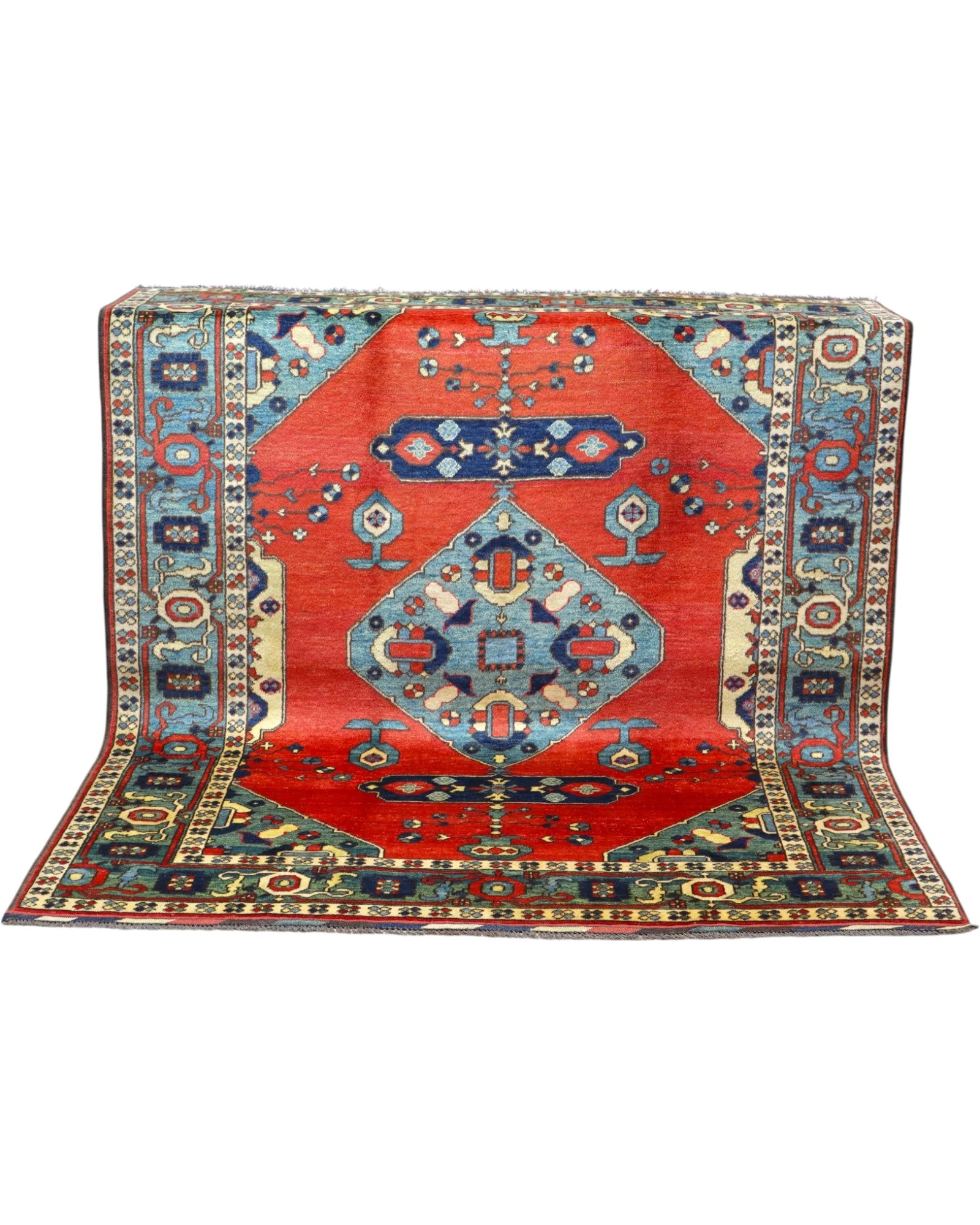 Kazak Afghan Rug 204 × 171 cm, Wool, hand-knotted