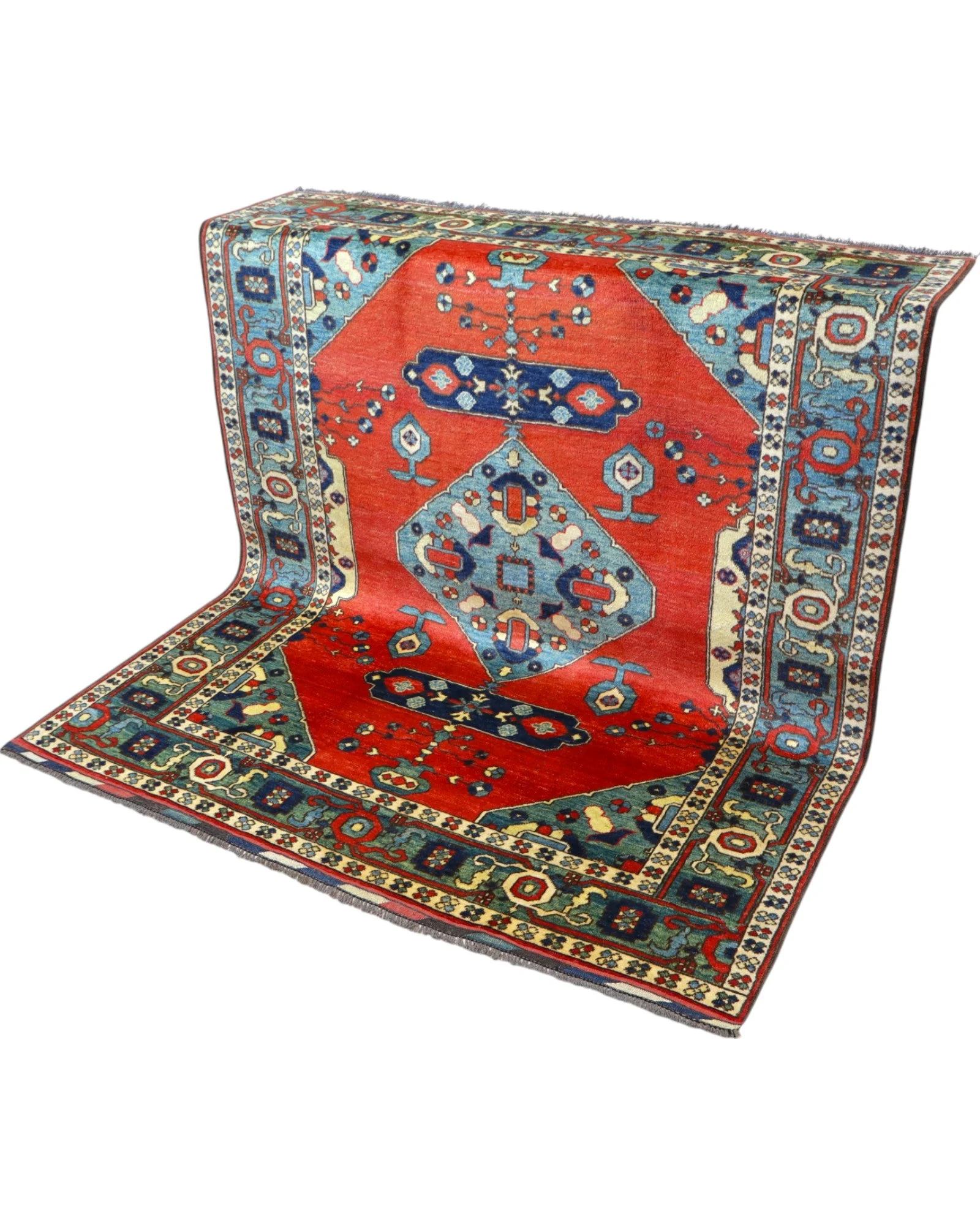 Kazak Afghan Rug 204 × 171 cm, Wool, hand-knotted
