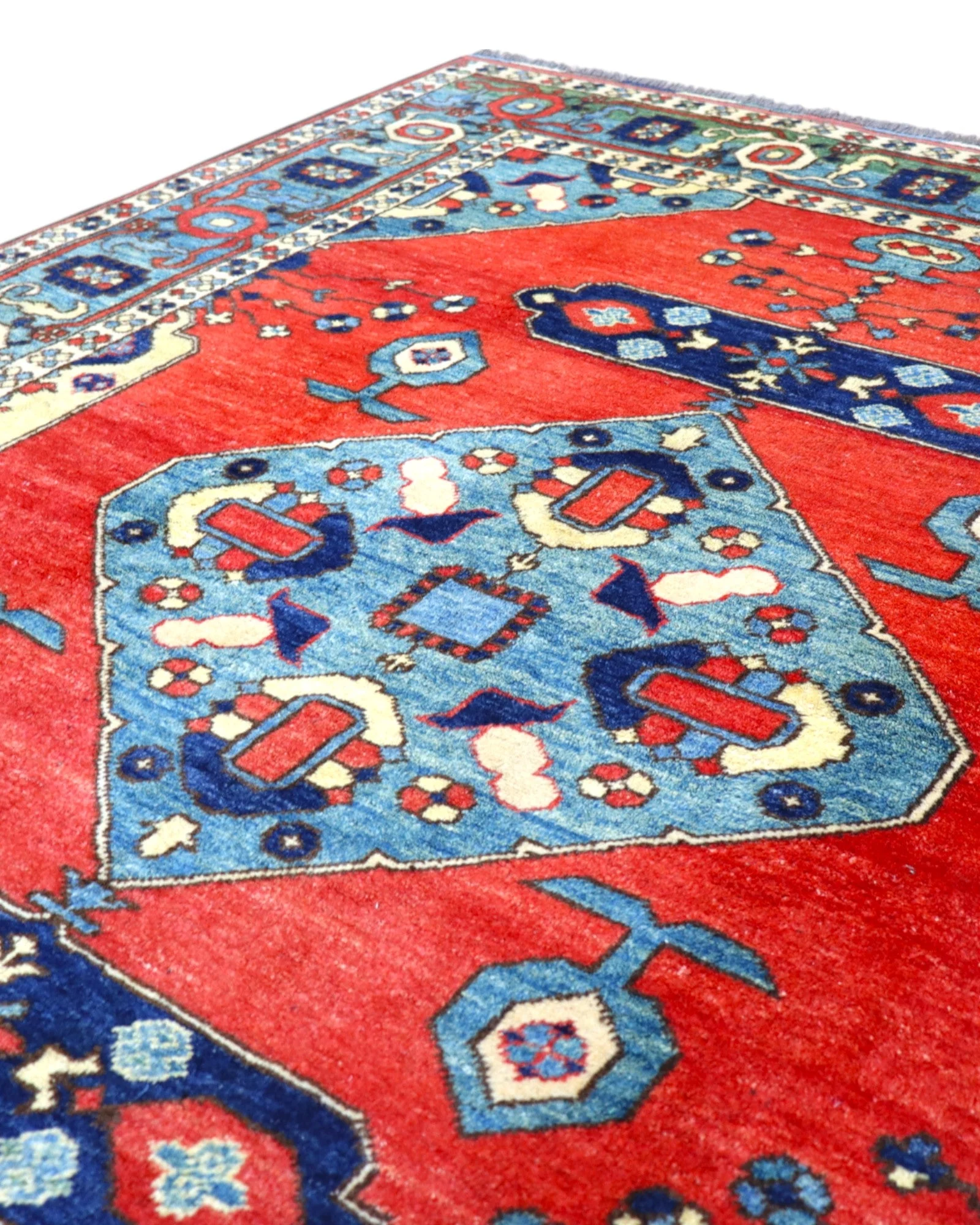Kazak Afghan Rug 204 × 171 cm, Wool, hand-knotted