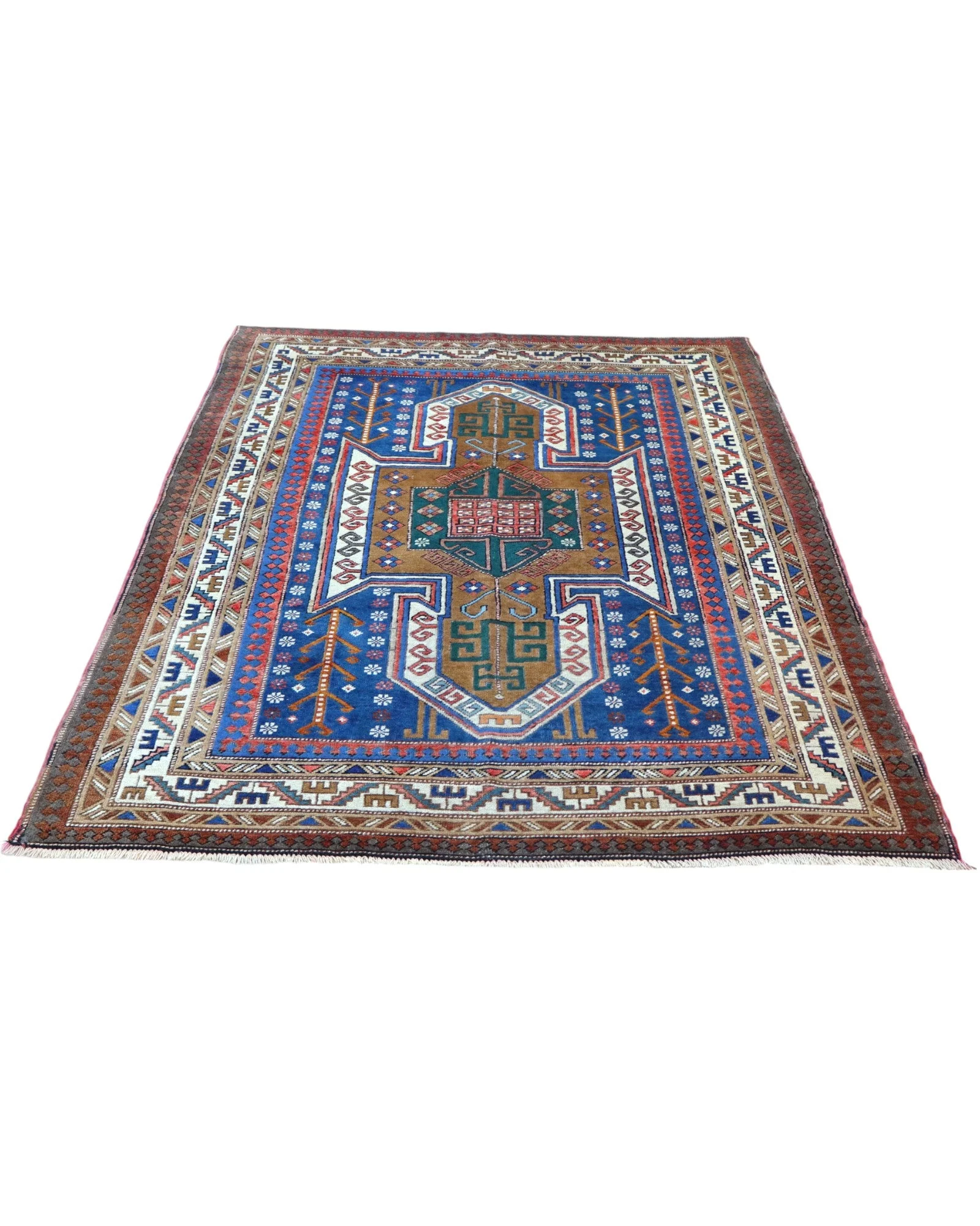 Kazak Oriental Rug — hand-knotted, 208 × 153 cm, Wool