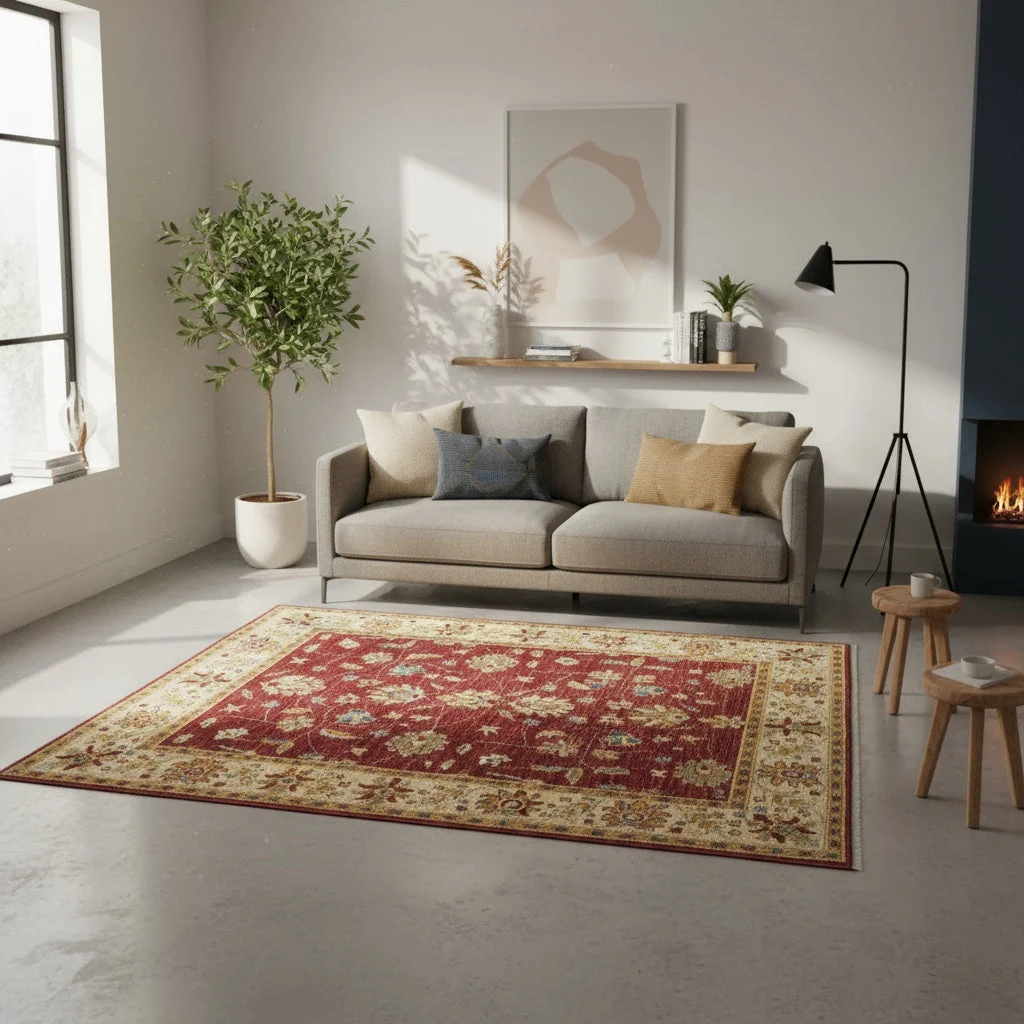 Ziegler Afghan Rug 190 × 152 cm, Wool, hand-knotted