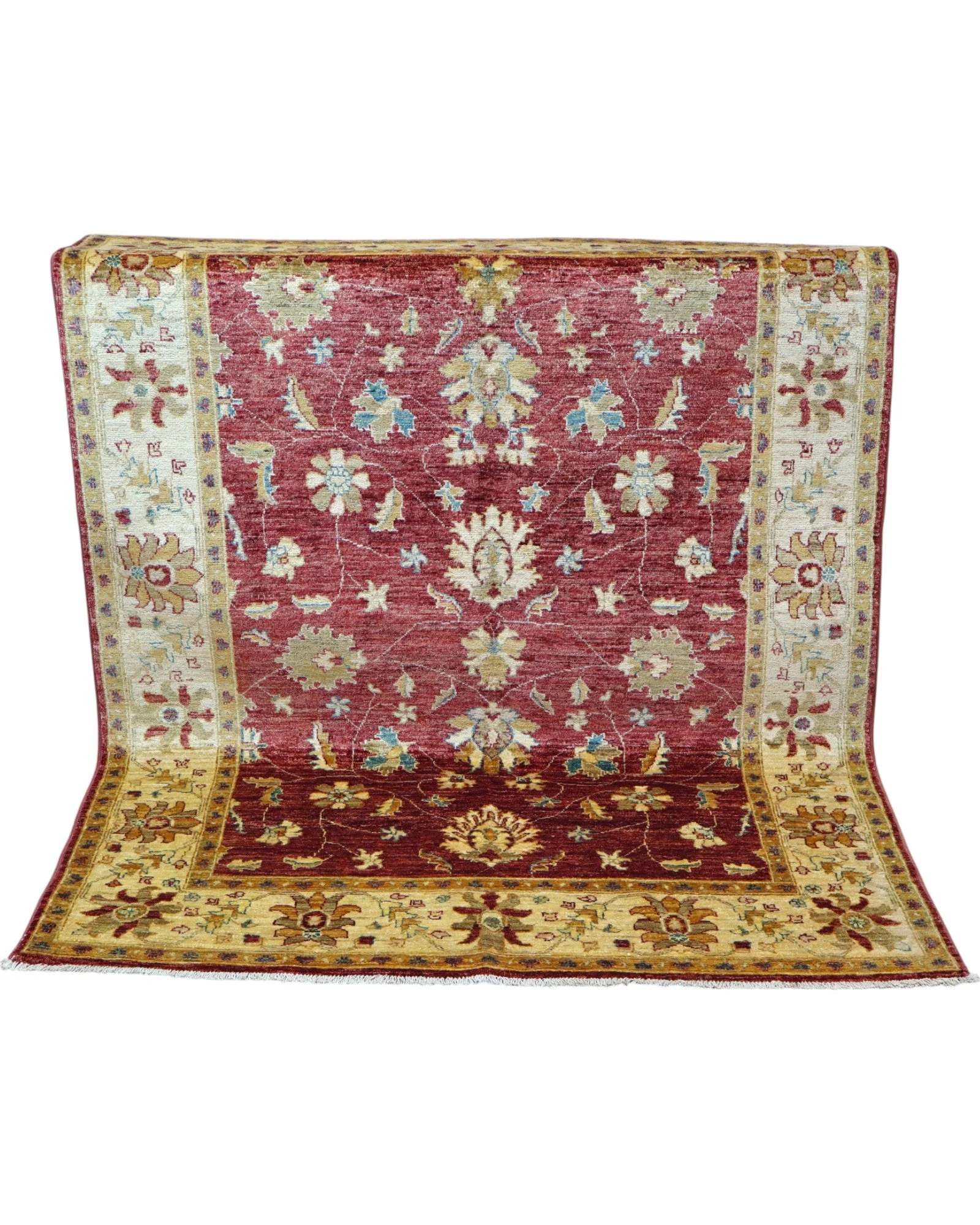 Ziegler Afghan Rug 190 × 152 cm, Wool, hand-knotted