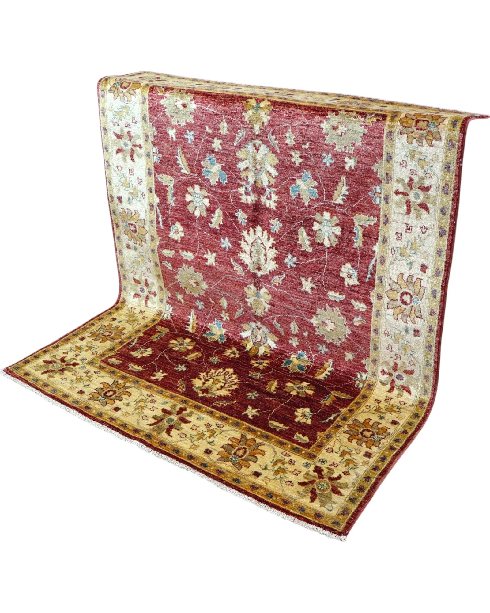 Ziegler Afghan Rug 190 × 152 cm, Wool, hand-knotted
