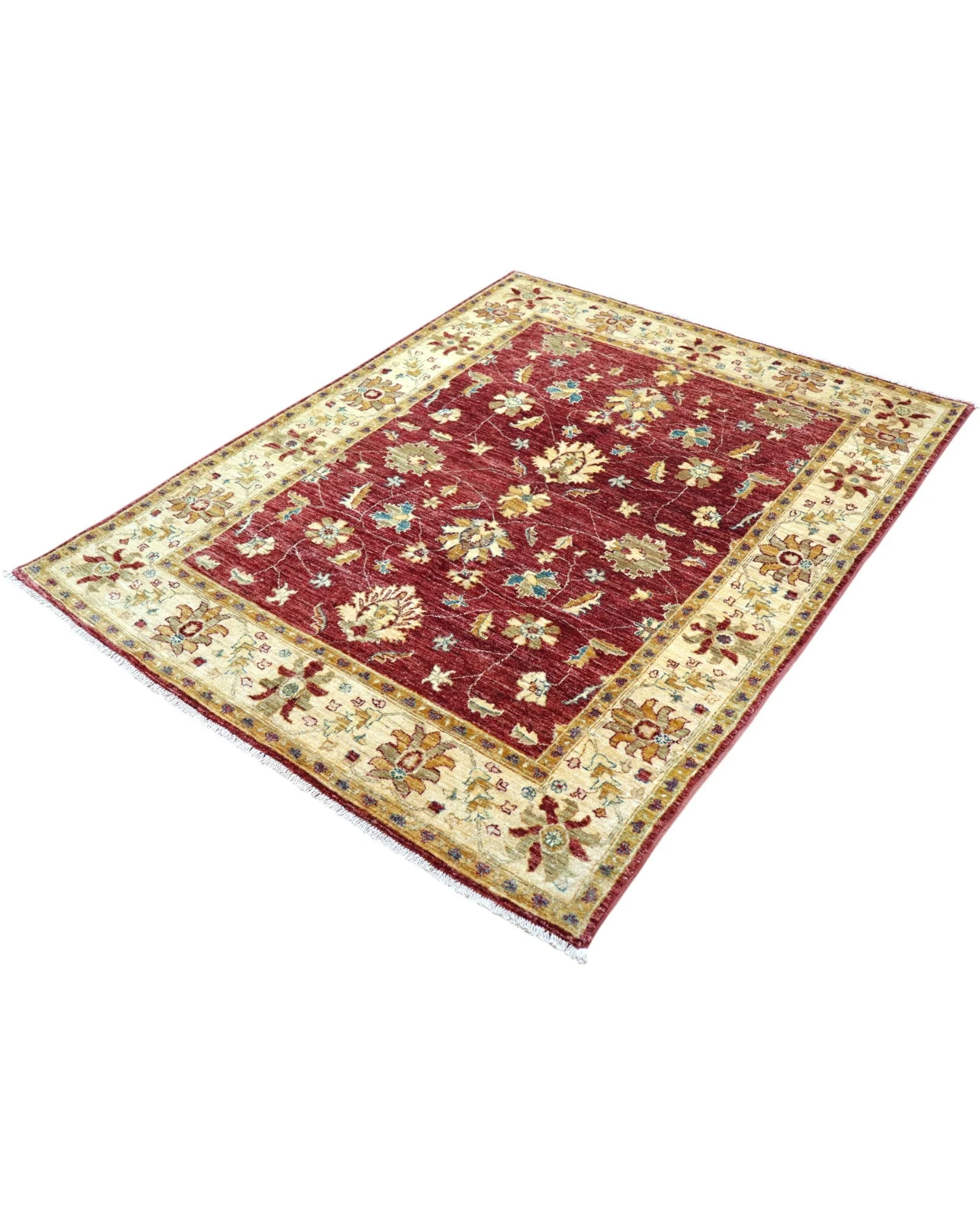 Ziegler Afghan Rug 190 × 152 cm, Wool, hand-knotted