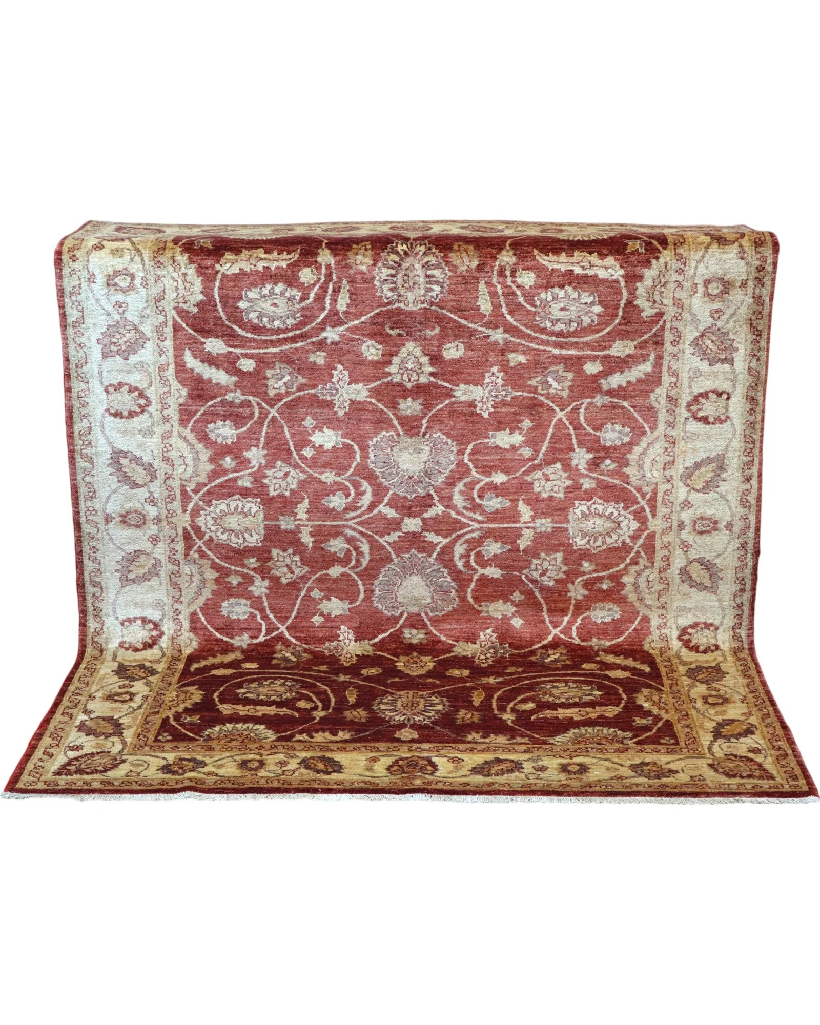 Ziegler Afghan Rug — hand-knotted, 183 × 157 cm, Wool