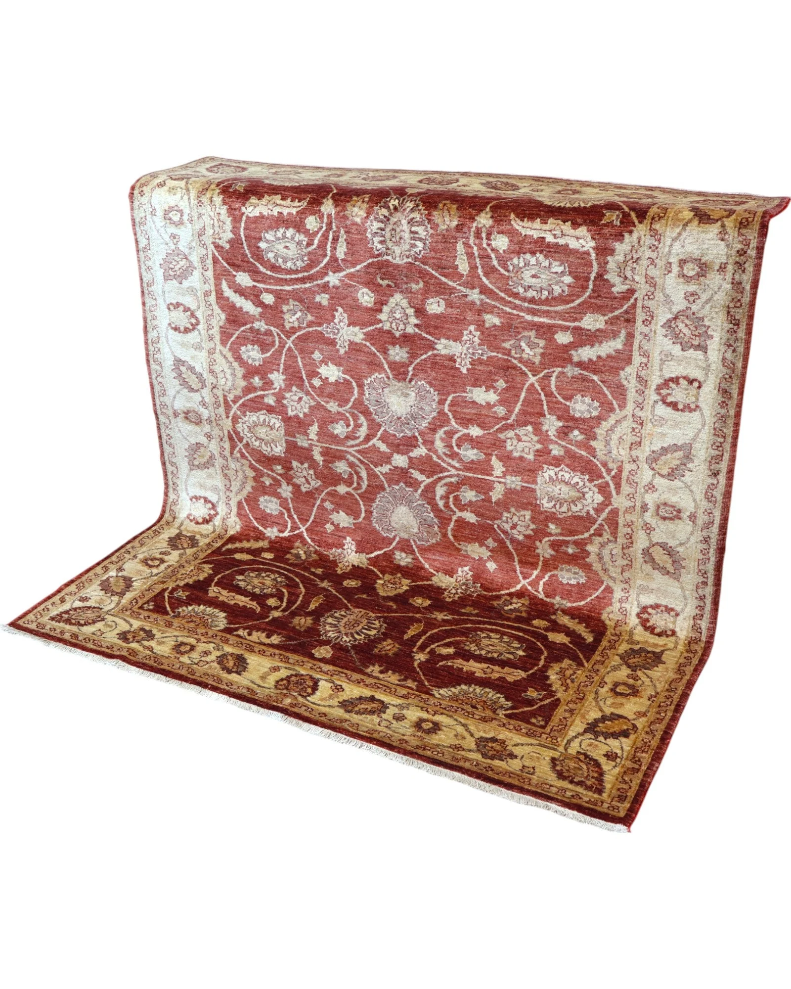 Ziegler Afghan Rug — hand-knotted, 183 × 157 cm, Wool