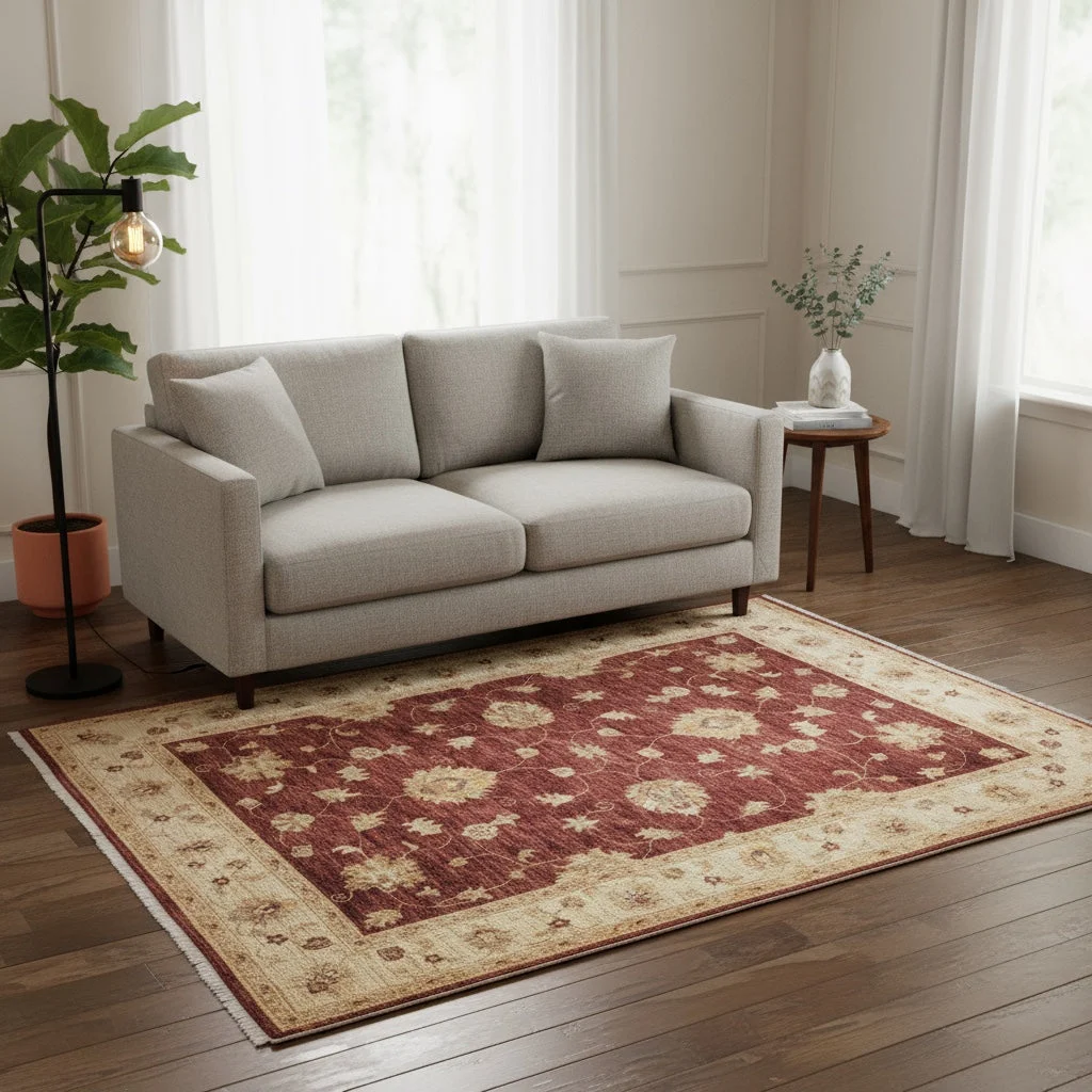 Hand-Knotted Wool Ziegler Persian Rug, 318 × 238 cm