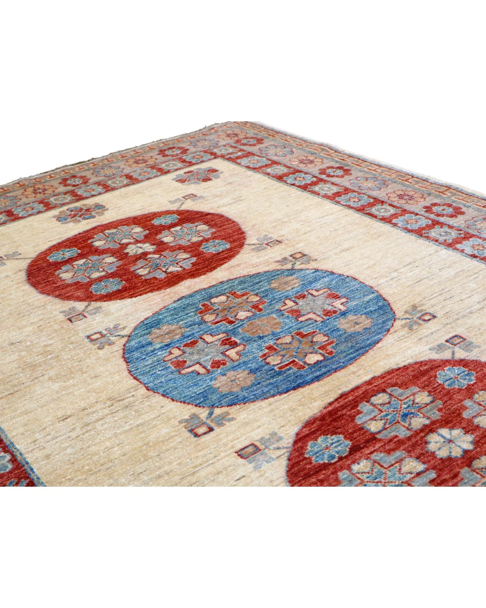 Kazak Afghan Rug 200 × 146 cm, Wool, hand-knotted