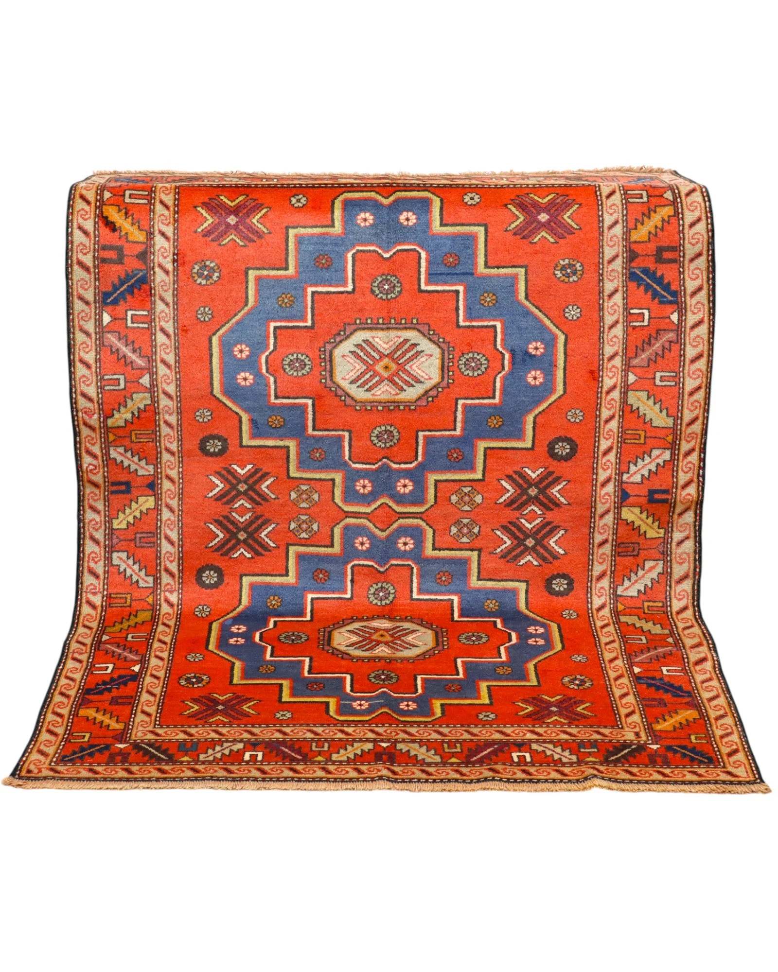 Hand-Knotted Wool Oriental Rug, 183 × 135 cm