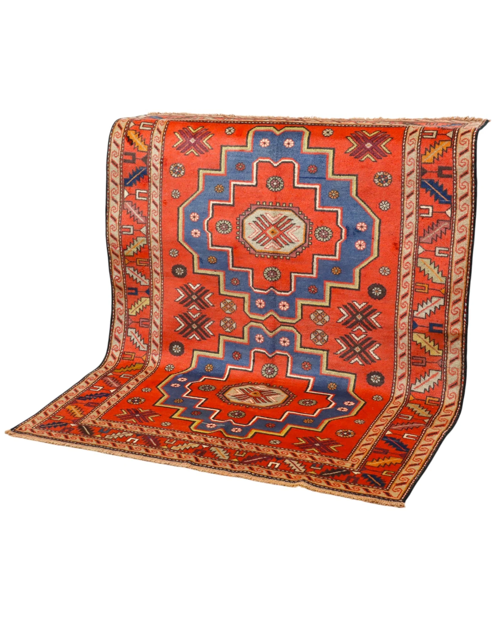 Hand-Knotted Wool Oriental Rug, 183 × 135 cm