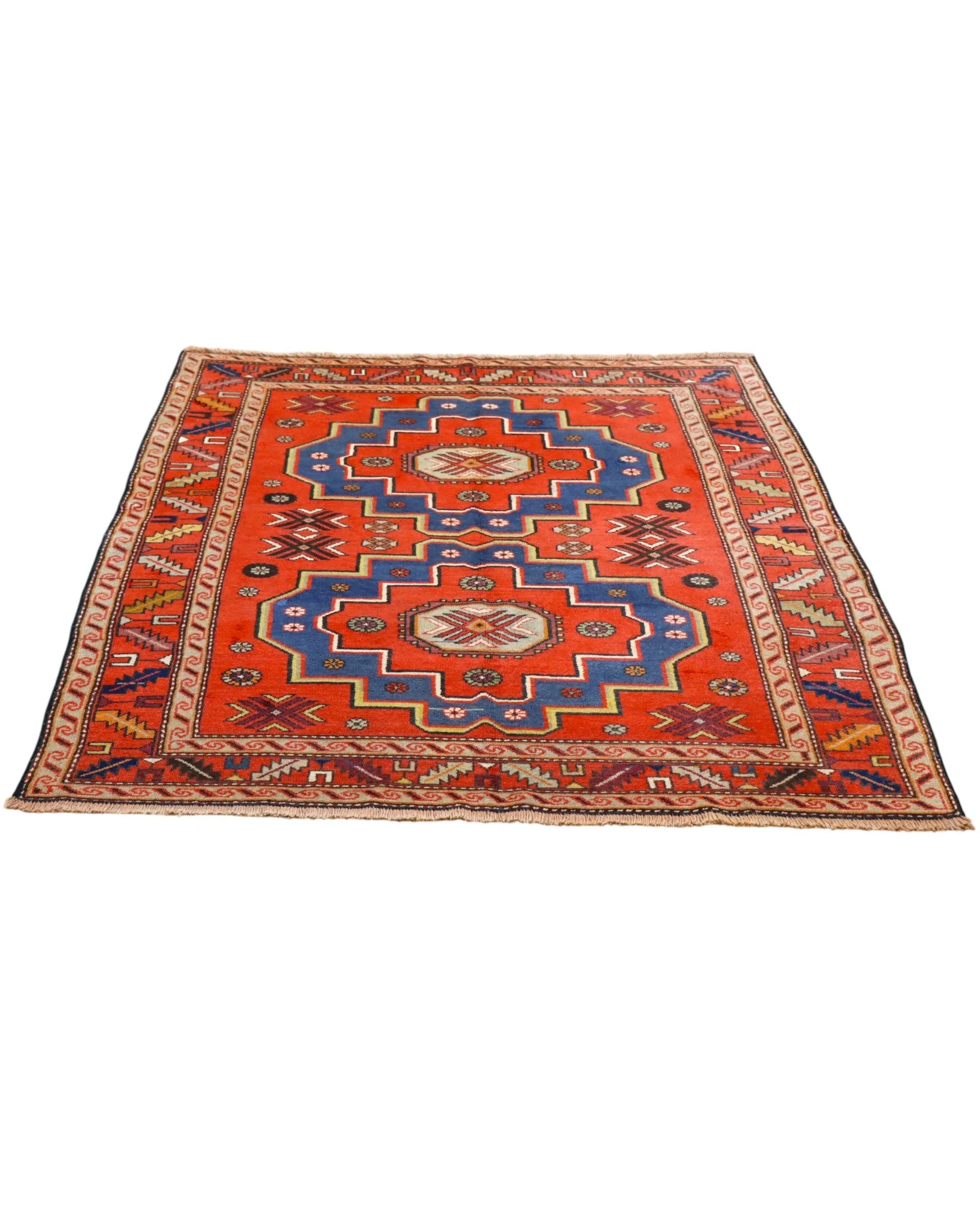 Hand-Knotted Wool Oriental Rug, 183 × 135 cm