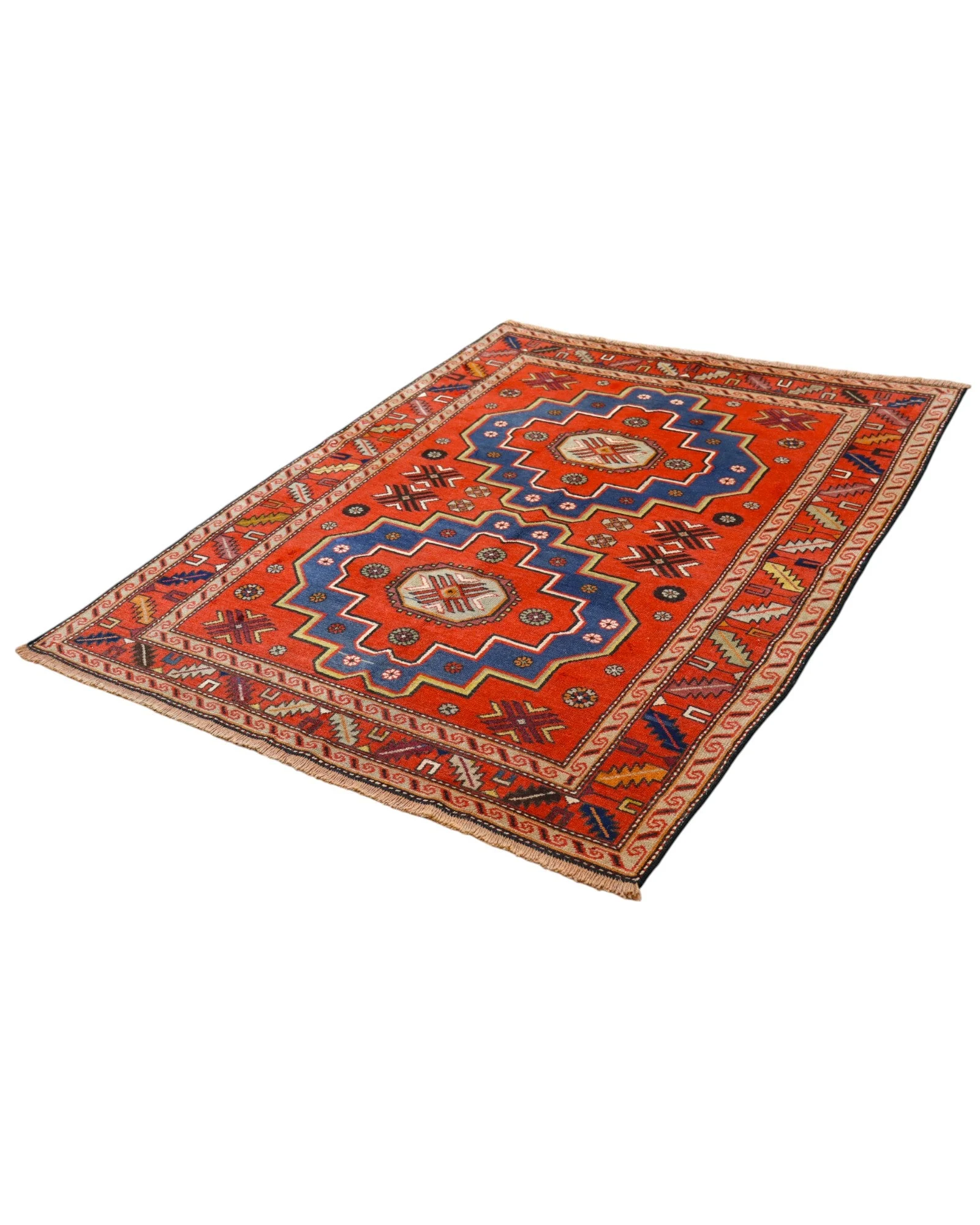 Hand-Knotted Wool Oriental Rug, 183 × 135 cm