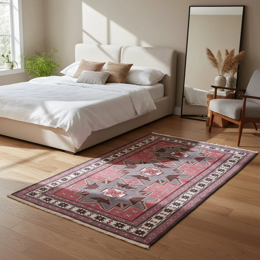 Kazak Oriental Rug — hand-knotted, 181 × 113 cm, Wool