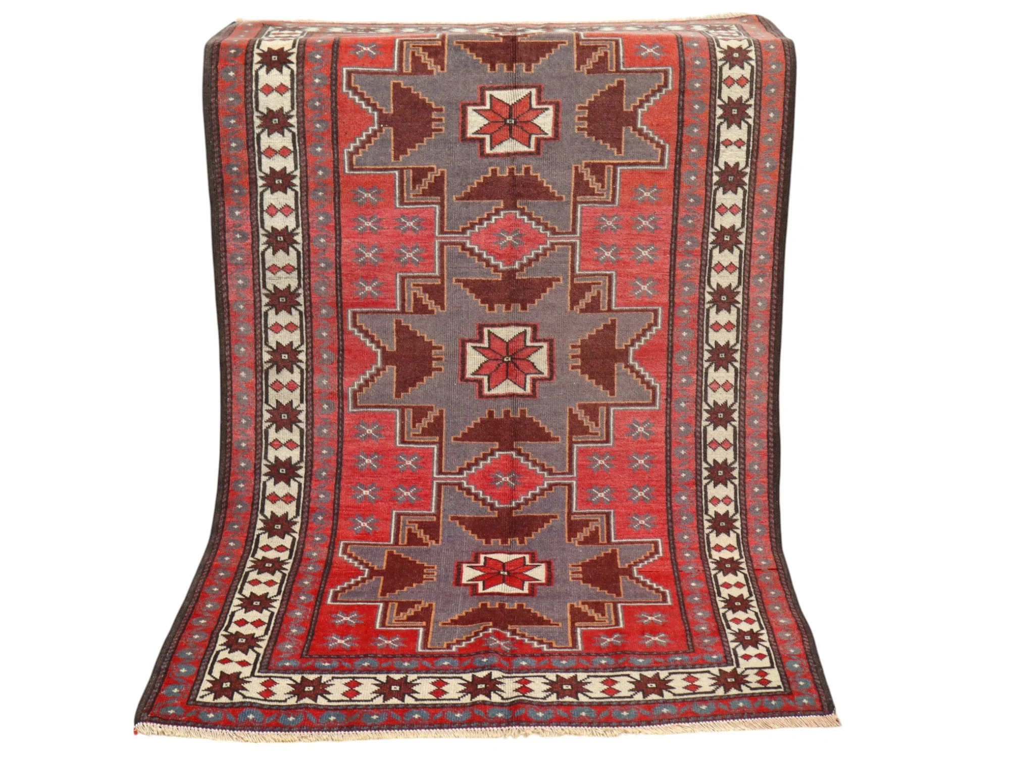 Kazak Oriental Rug — hand-knotted, 181 × 113 cm, Wool
