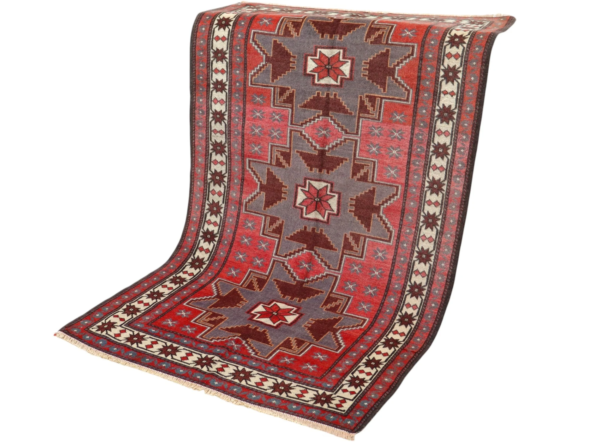Kazak Oriental Rug — hand-knotted, 181 × 113 cm, Wool
