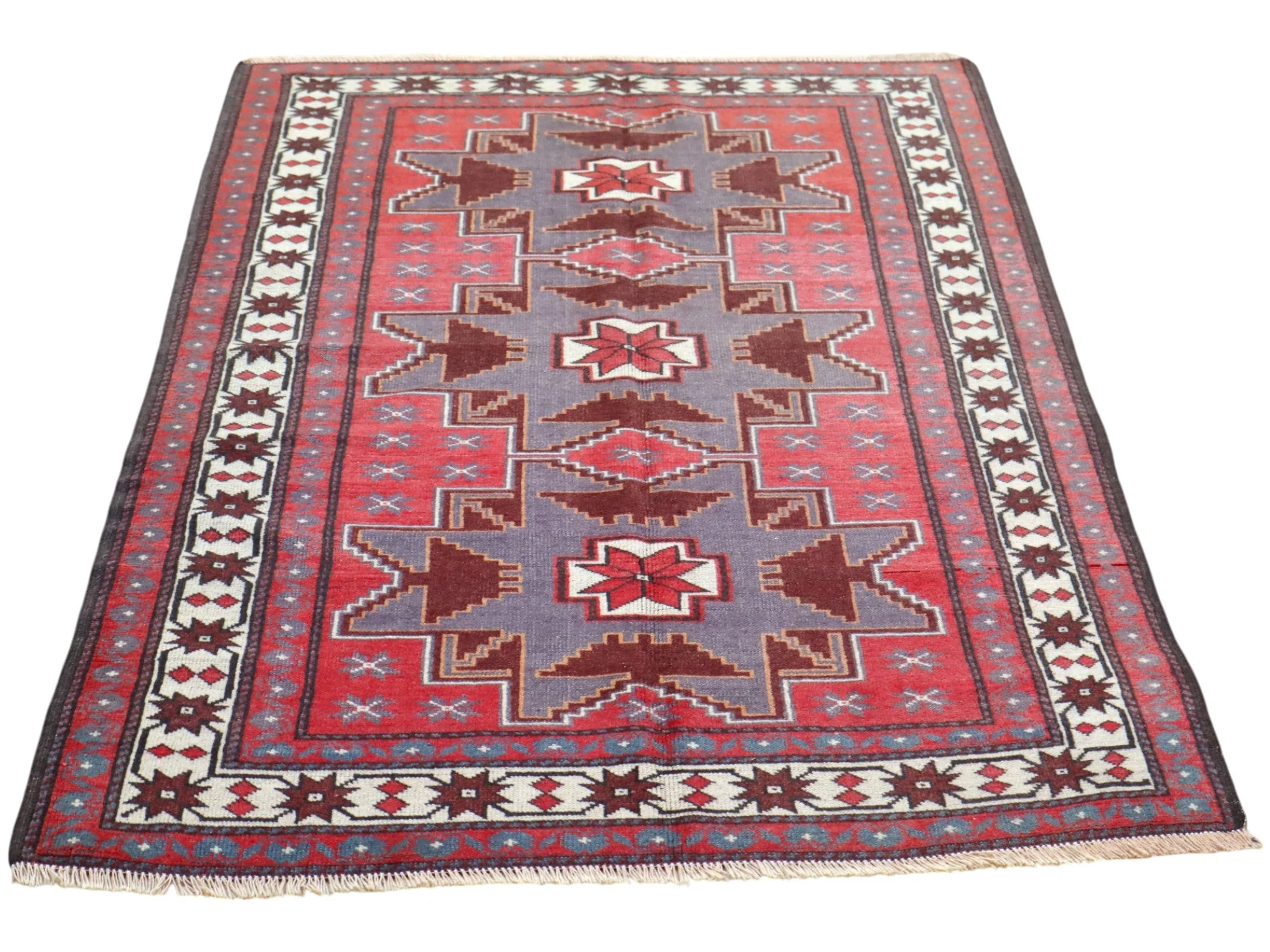Kazak Oriental Rug — hand-knotted, 181 × 113 cm, Wool