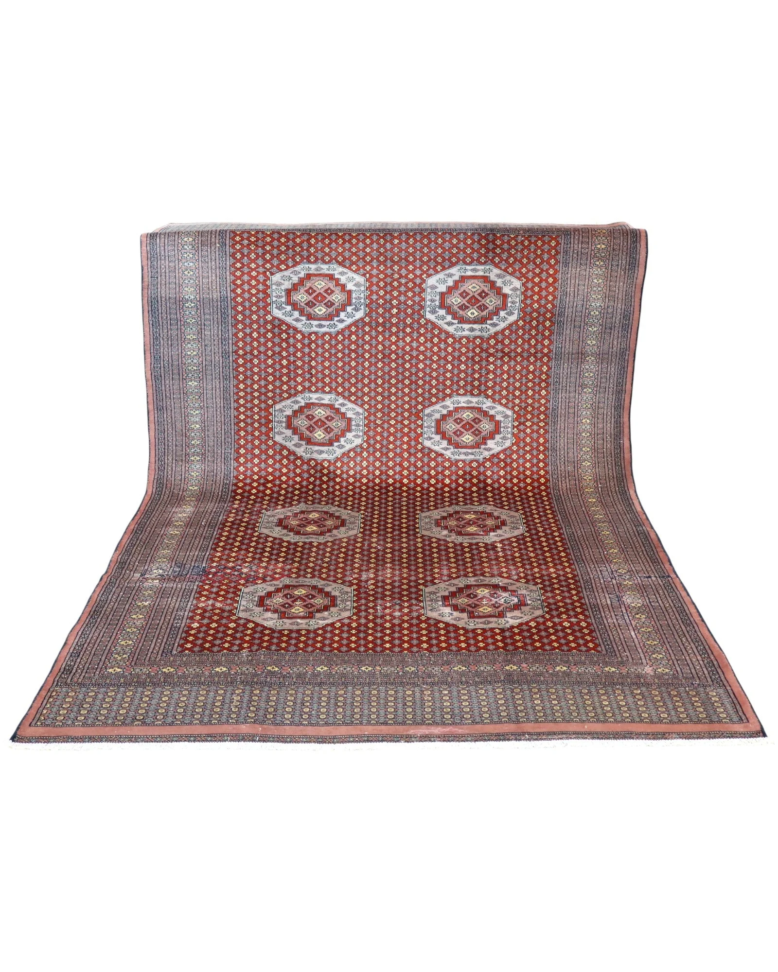 Hand-Knotted Wool Pakistani Rug, 276 × 188 cm