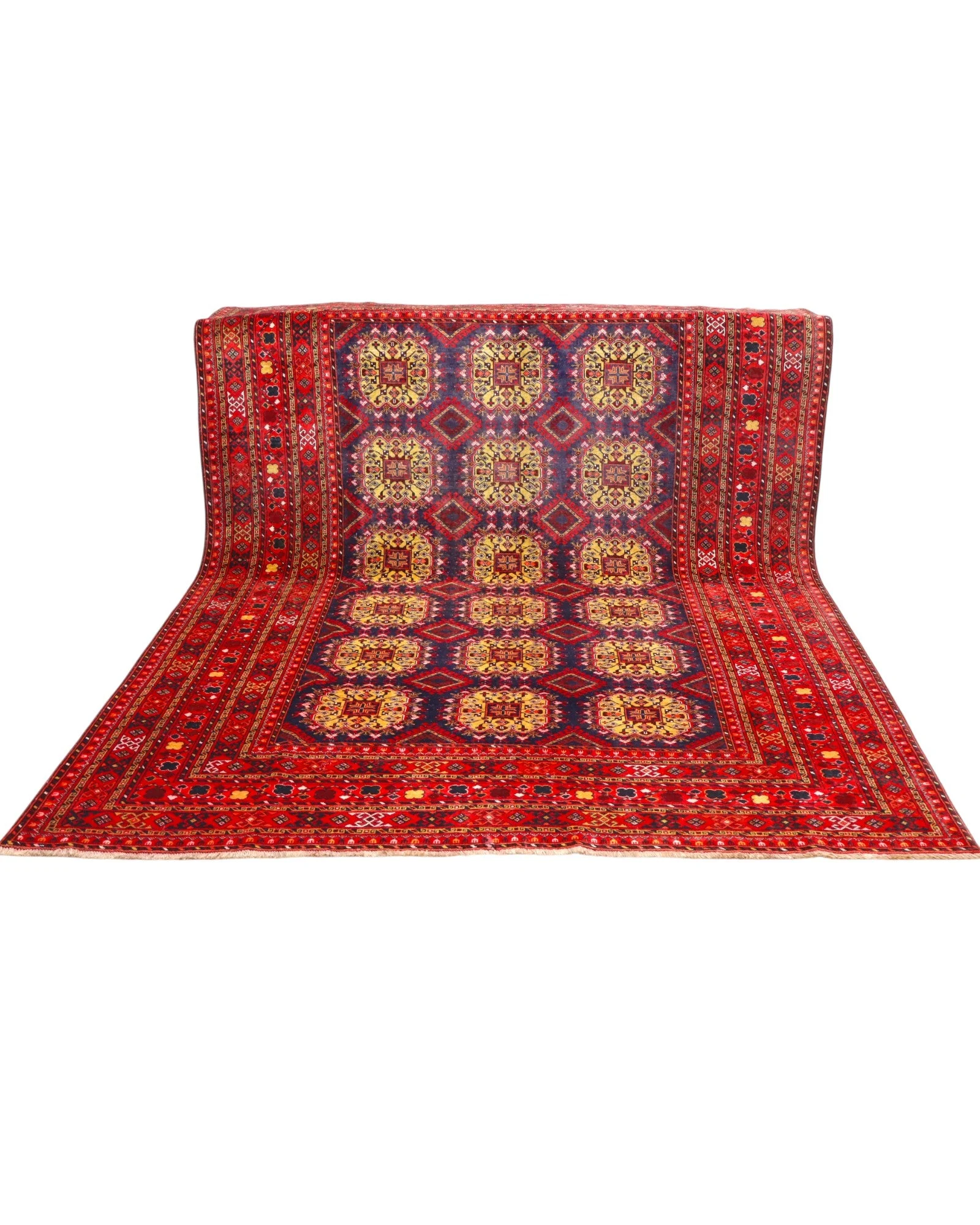 Turkmen Oriental Rug — hand-knotted, 303 × 232 cm, Wool