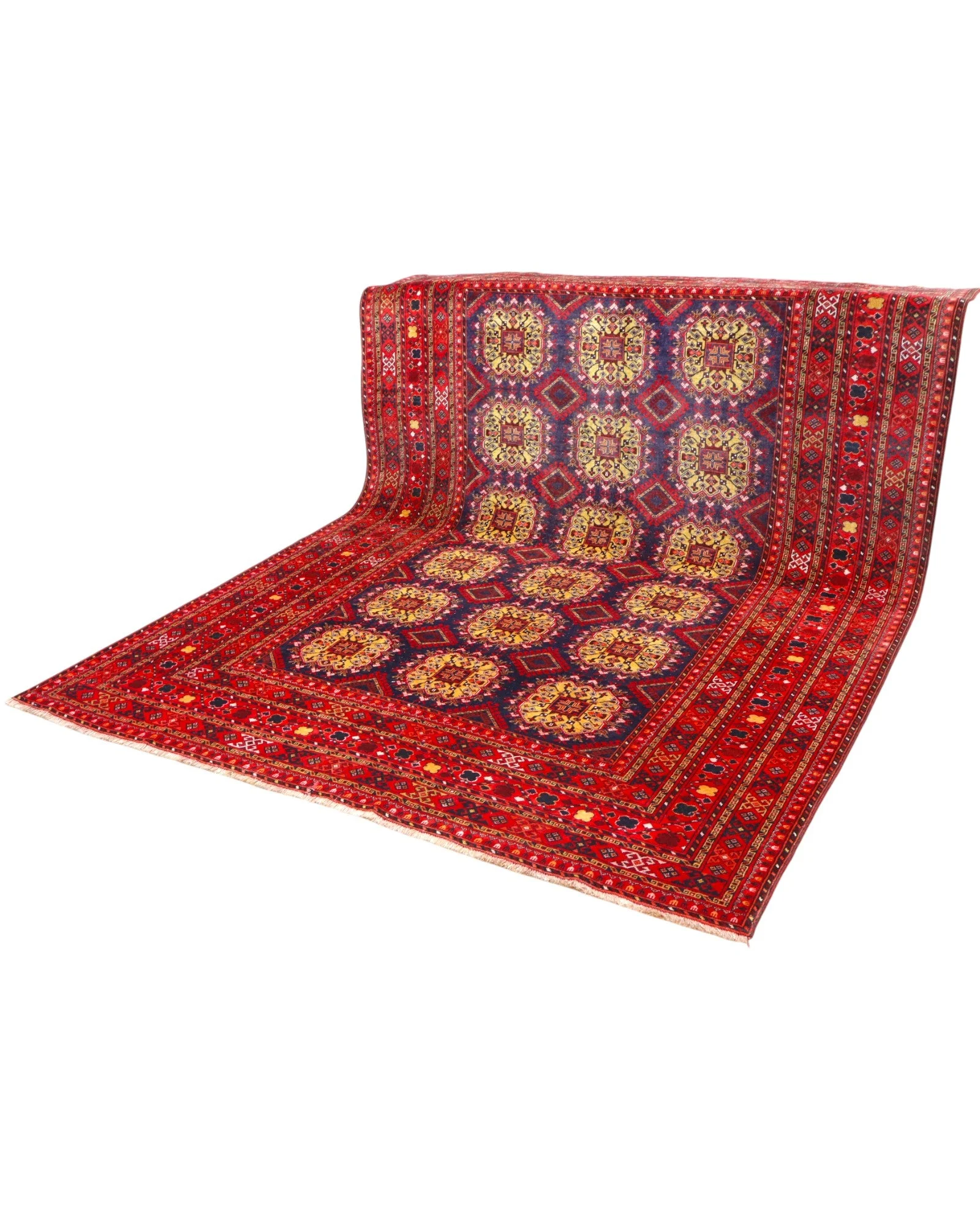Turkmen Oriental Rug — hand-knotted, 303 × 232 cm, Wool