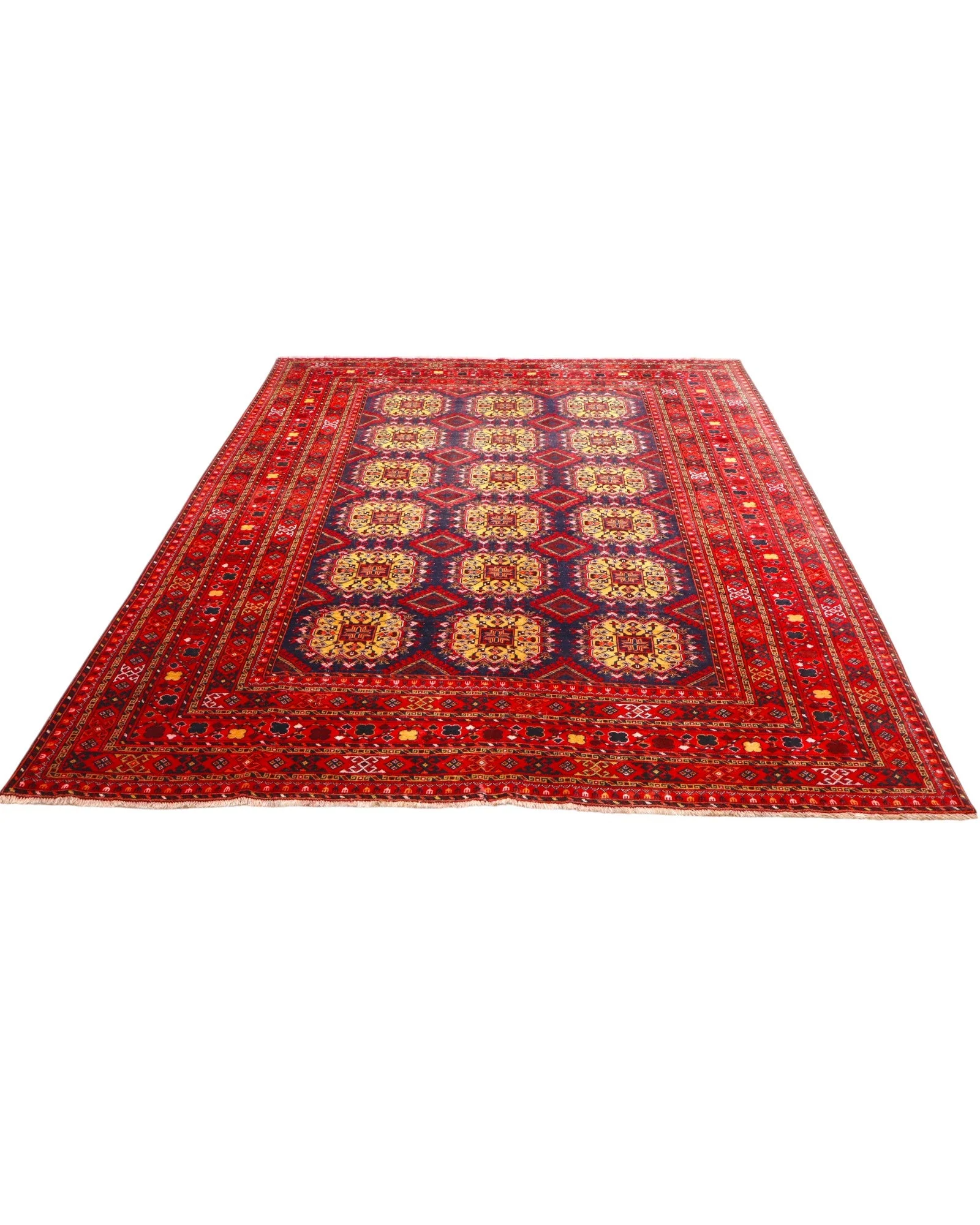 Turkmen Oriental Rug — hand-knotted, 303 × 232 cm, Wool