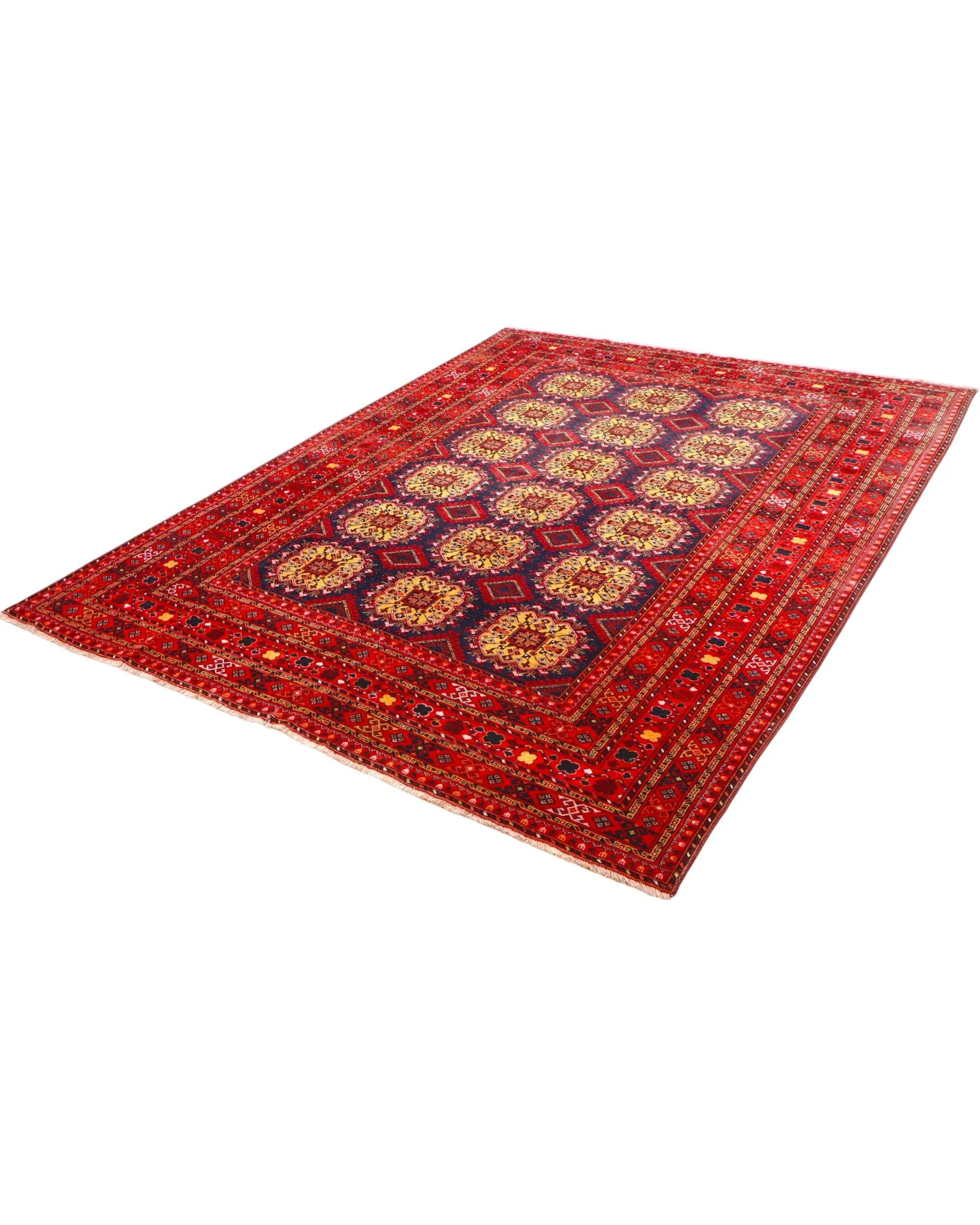 Turkmen Oriental Rug — hand-knotted, 303 × 232 cm, Wool