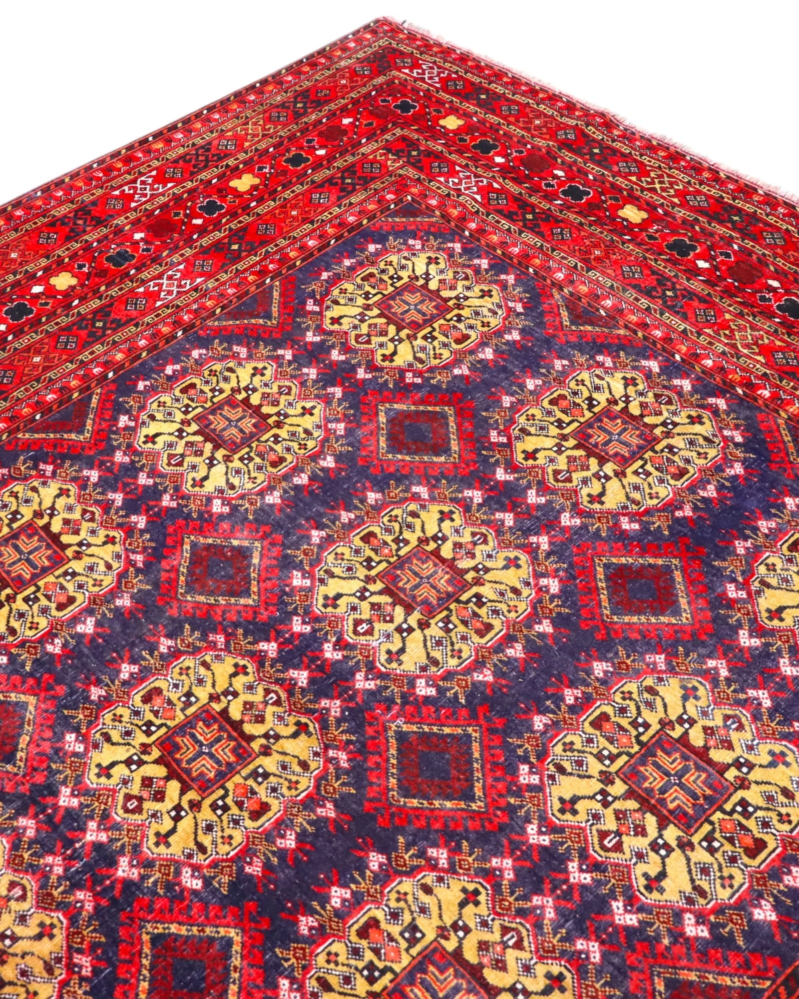Turkmen Oriental Rug — hand-knotted, 303 × 232 cm, Wool