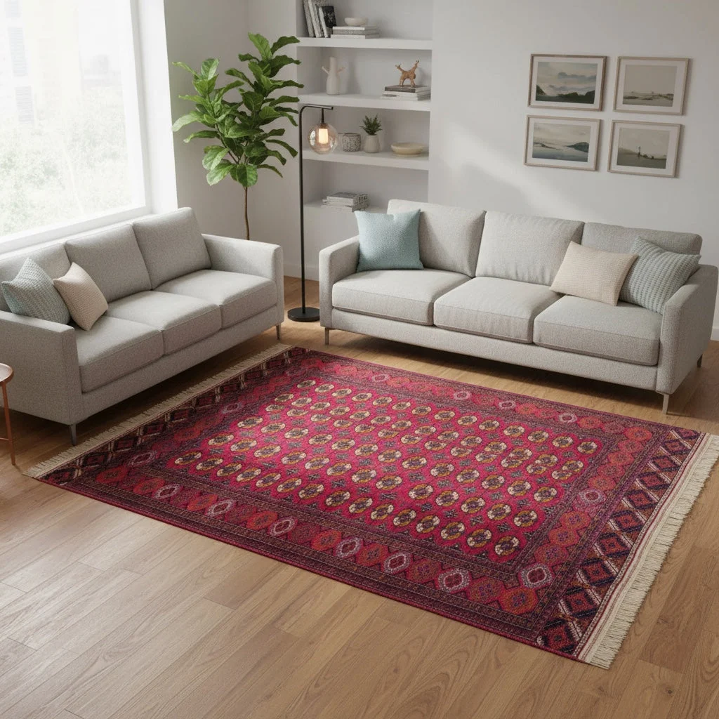 Hand-Knotted Wool Oriental Rug, 275 × 185 cm