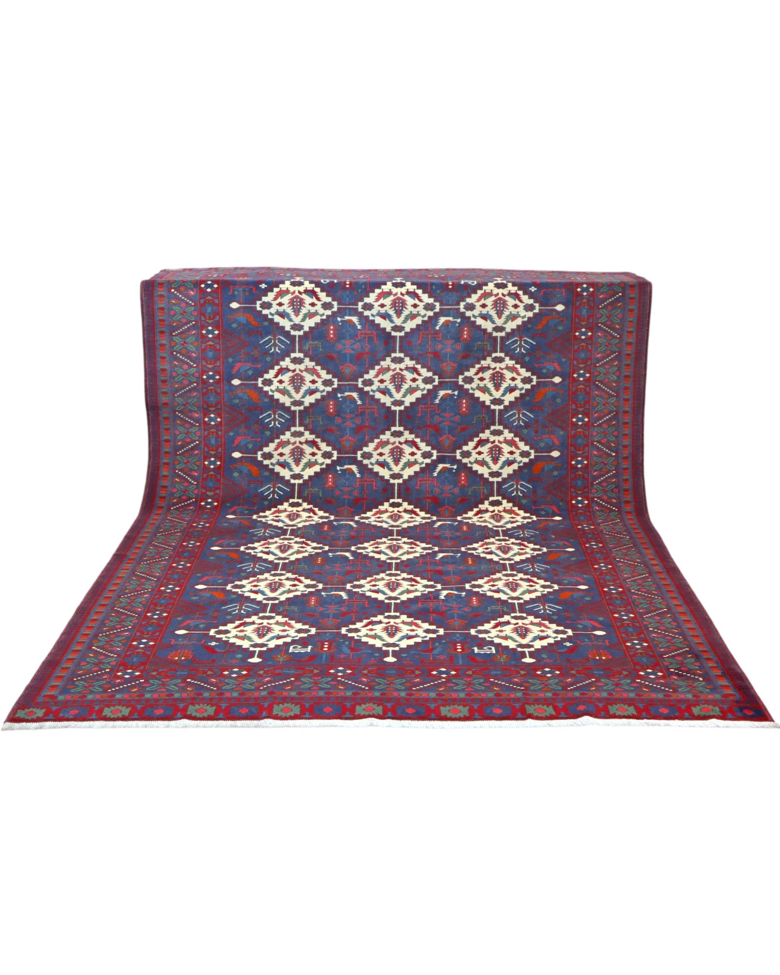 Afghan Rug — hand-knotted, 289 × 196 cm, Wool