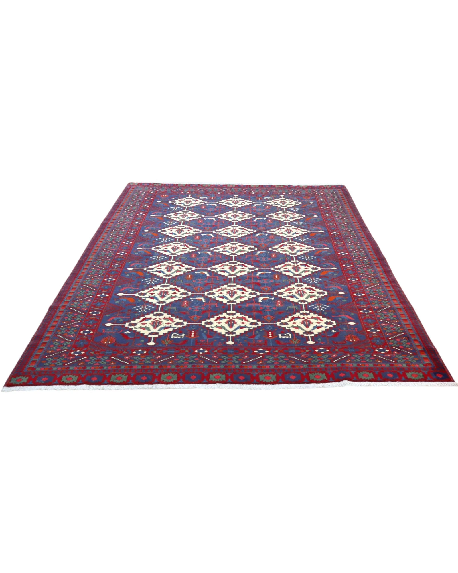 Afghan Rug — hand-knotted, 289 × 196 cm, Wool