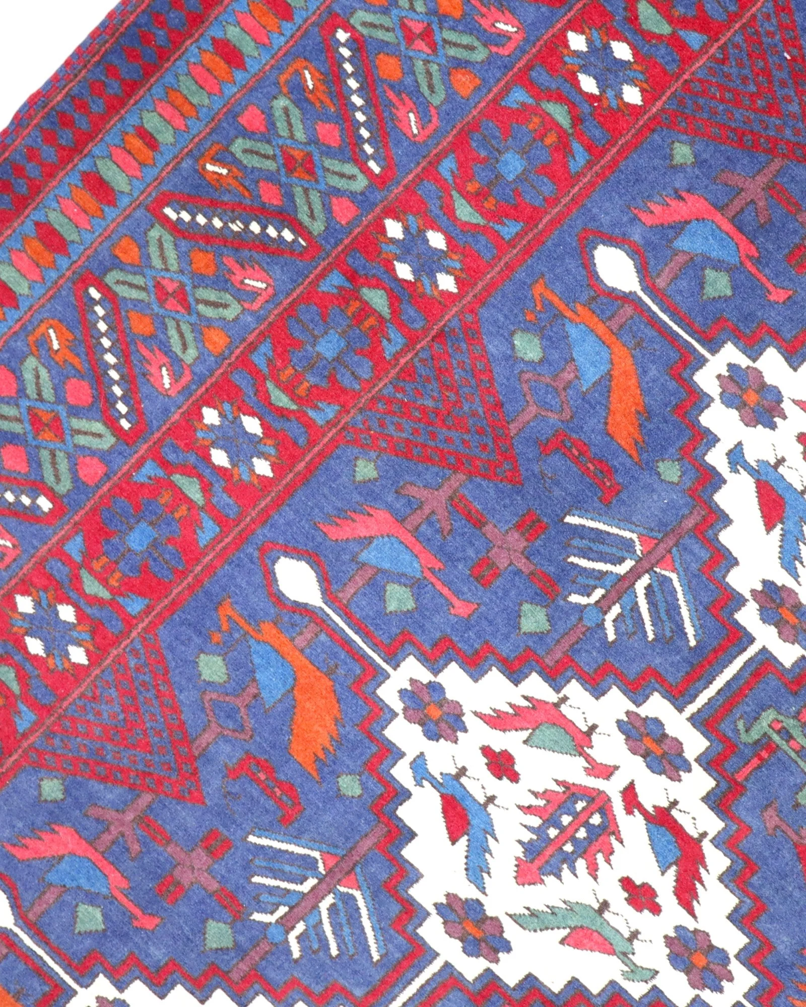 Afghan Rug — hand-knotted, 289 × 196 cm, Wool