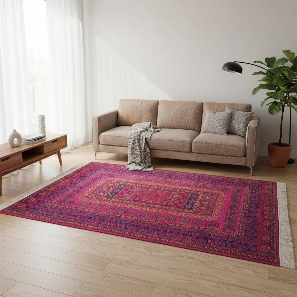 Turkmen Oriental Rug — hand-knotted, 278 × 185 cm, Wool