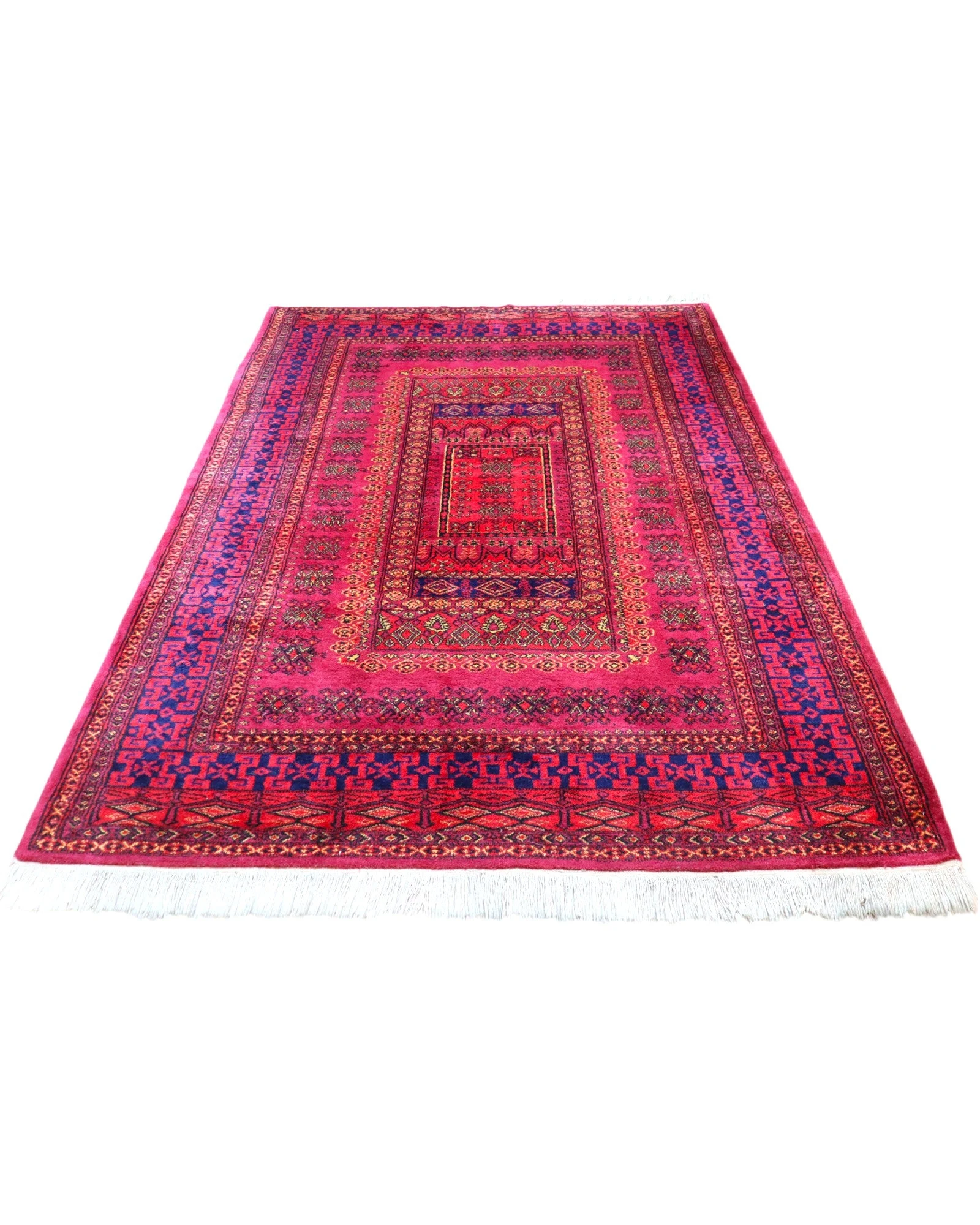 Turkmen Oriental Rug — hand-knotted, 278 × 185 cm, Wool