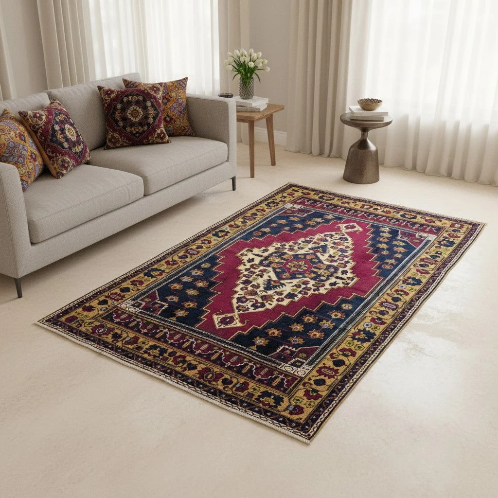 Hand-Knotted Wool Turkish Rug, 300 × 171 cm