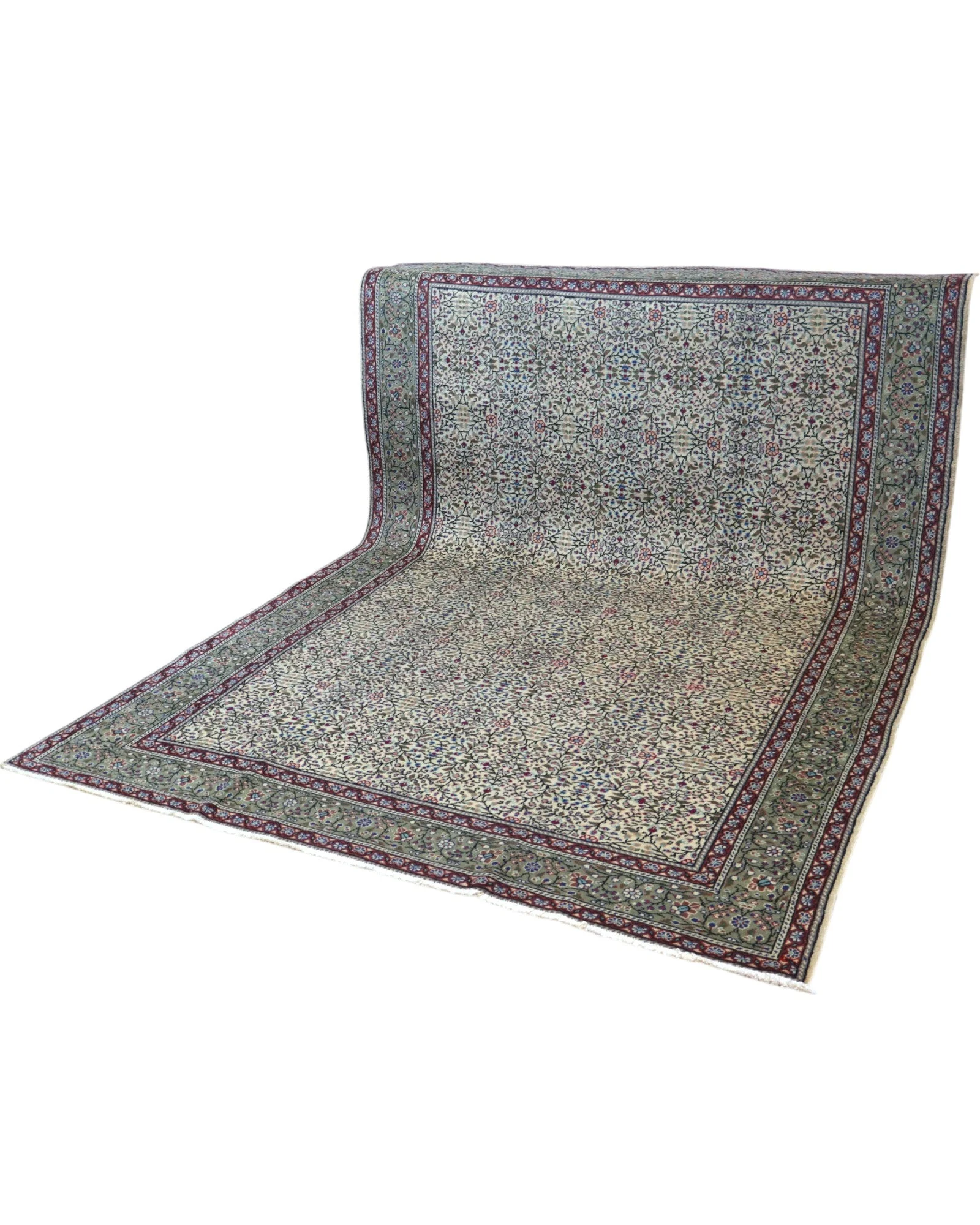 Hand-Knotted Wool Turkish Rug, 296 × 198 cm