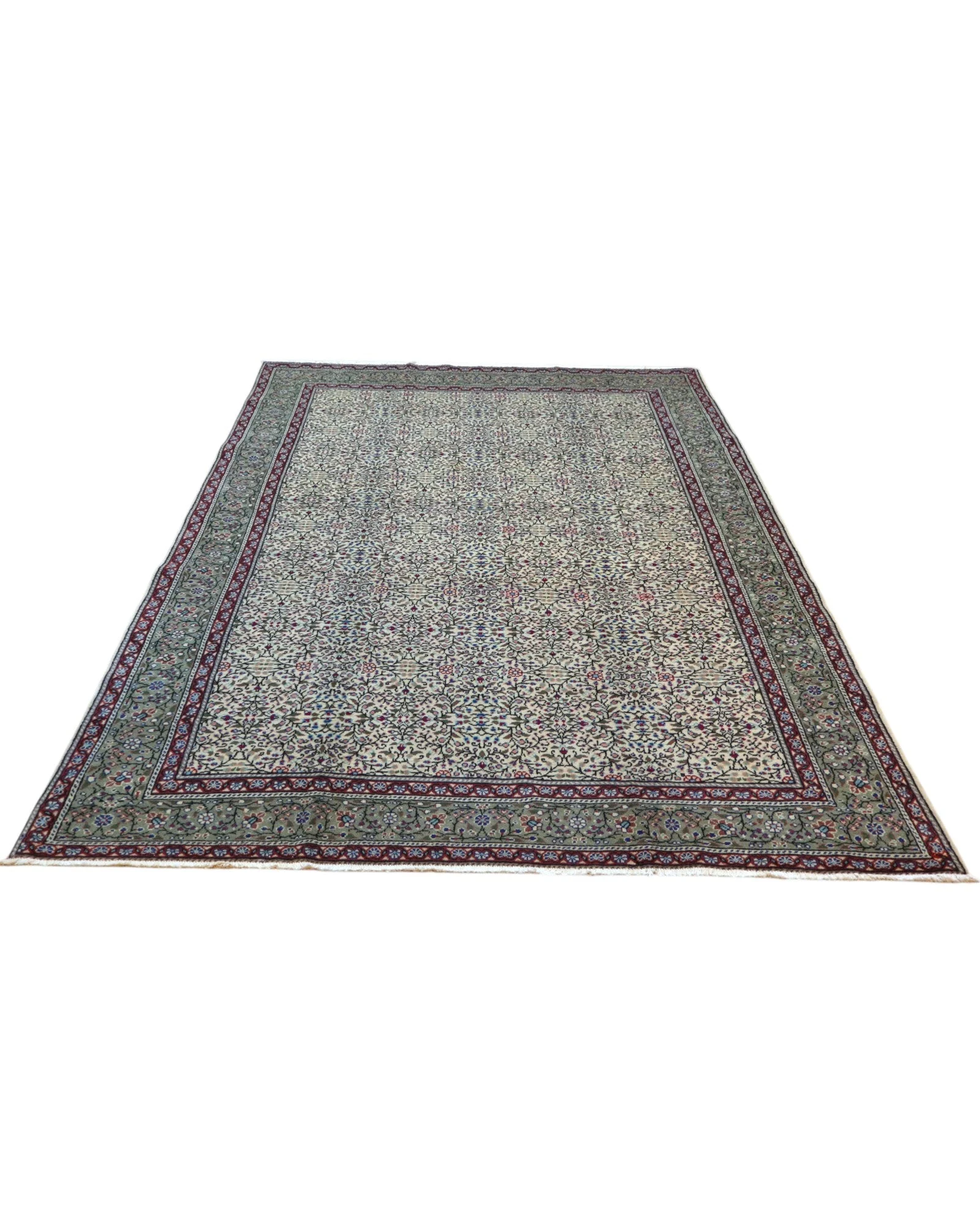Hand-Knotted Wool Turkish Rug, 296 × 198 cm