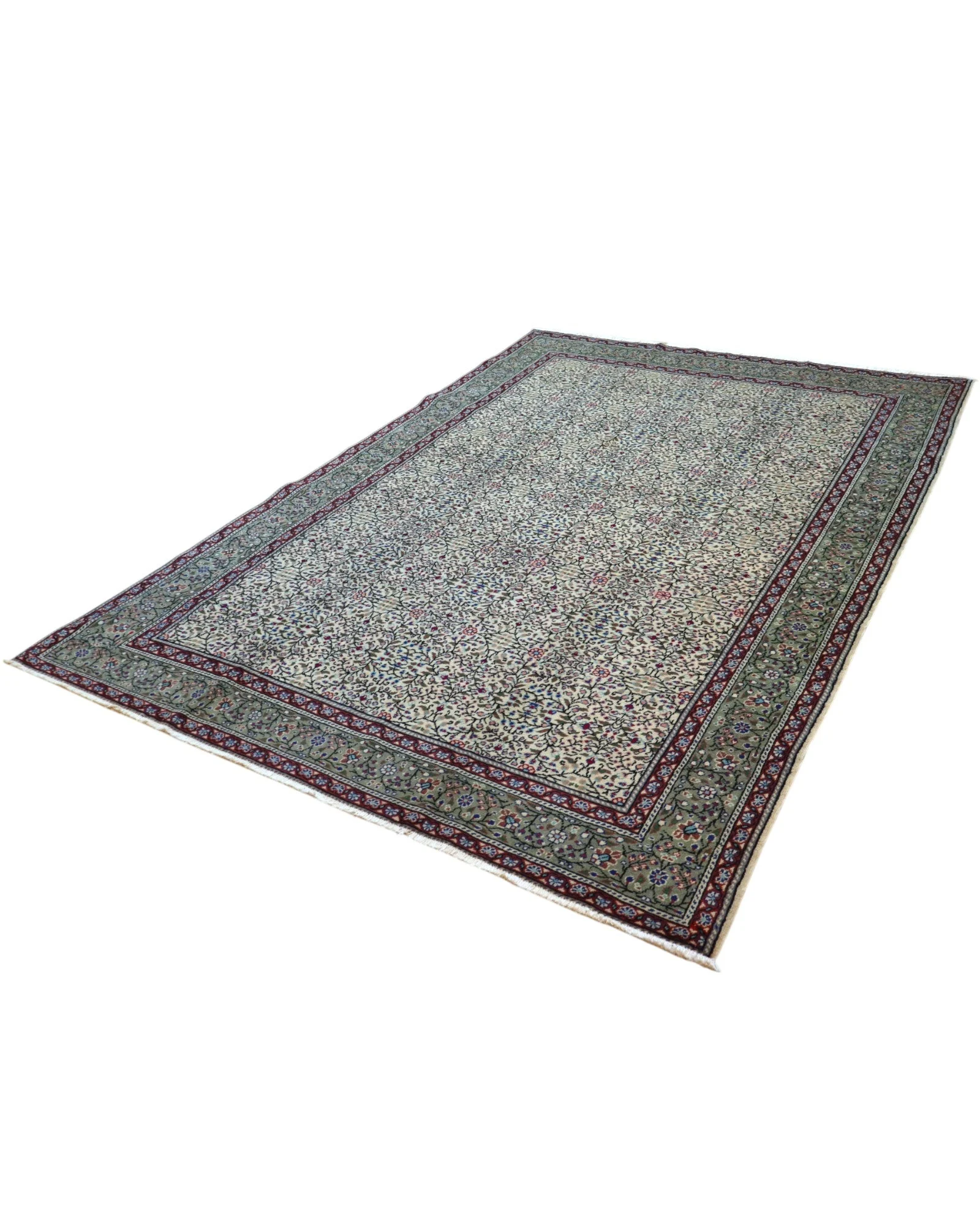 Hand-Knotted Wool Turkish Rug, 296 × 198 cm
