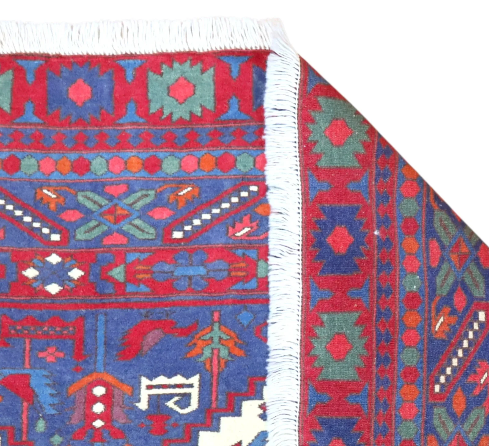 Afghan Rug — hand-knotted, 289 × 196 cm, Wool
