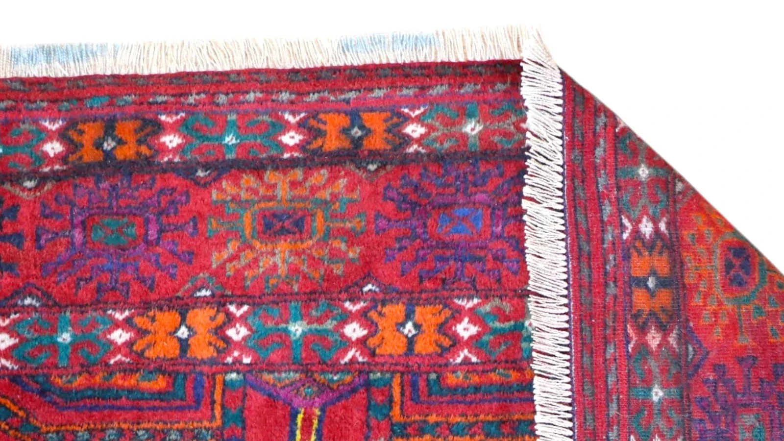 Hand-Knotted Wool Turkmen Oriental Rug, 227 × 161 cm